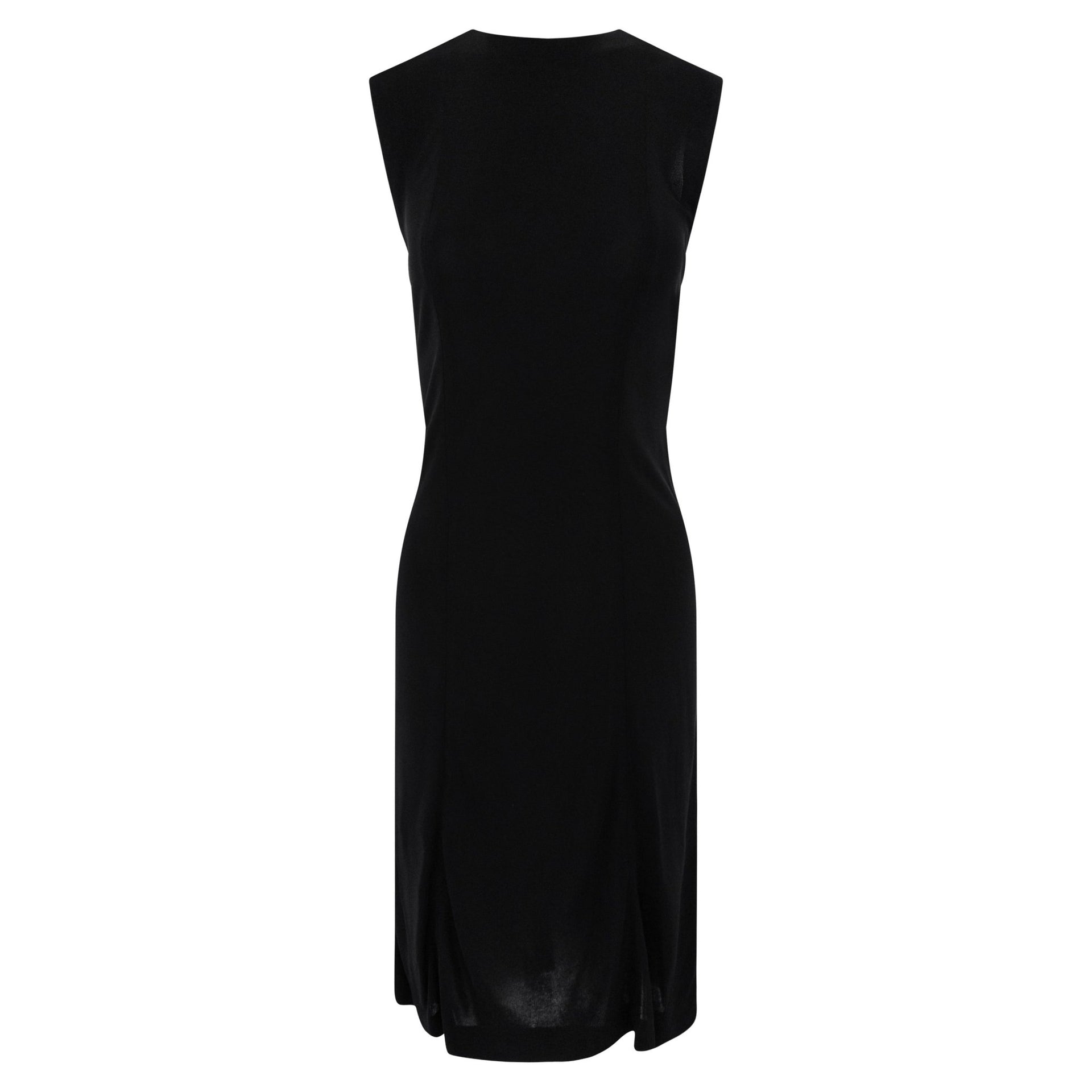 S/S 1997 Gucci by Tom Ford Black Stretch Viscose Sleeveless Bodycon Cocktail Dress - RealList
