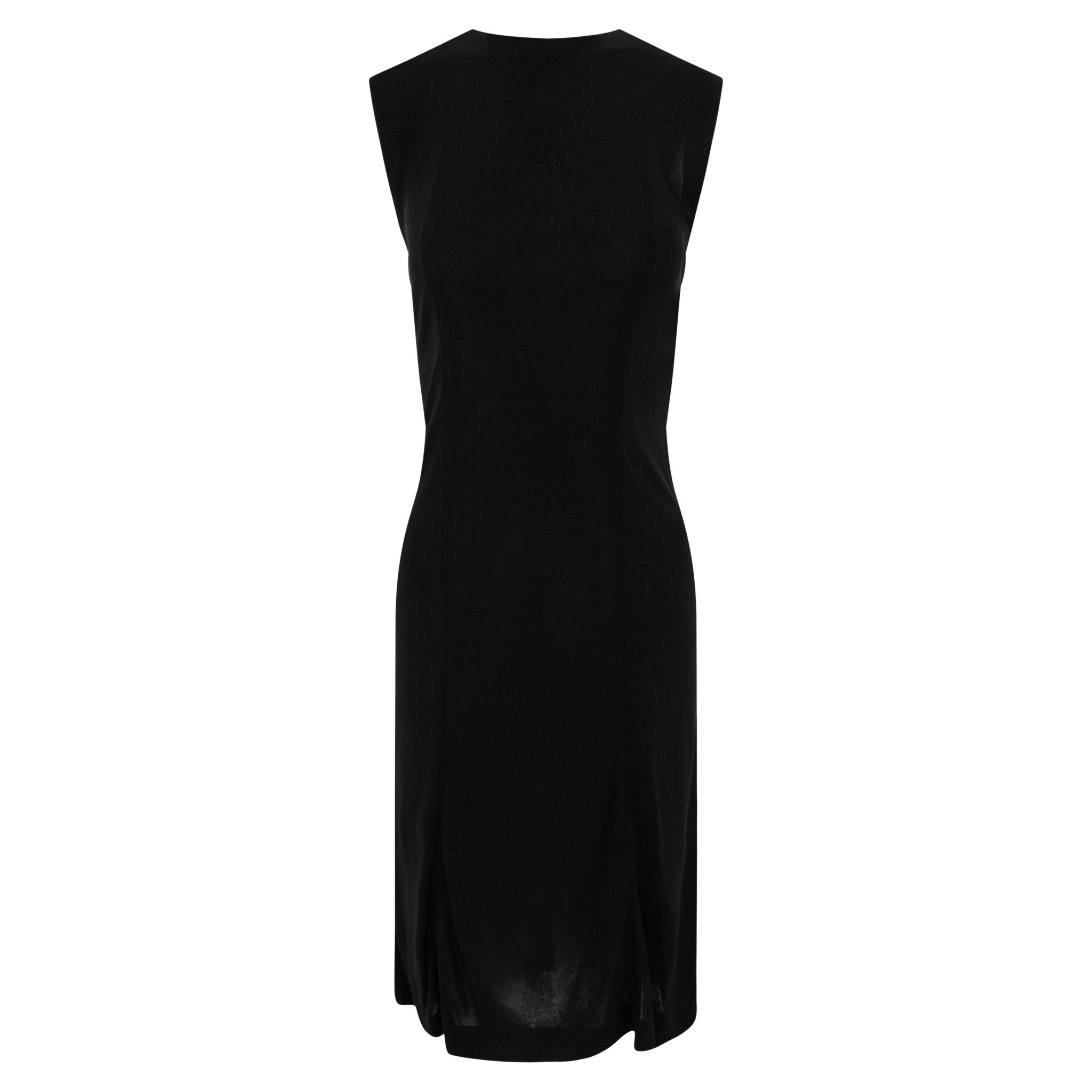 S/S 1997 Gucci by Tom Ford Black Stretch Viscose Sleeveless Bodycon Cocktail Dress - RealList