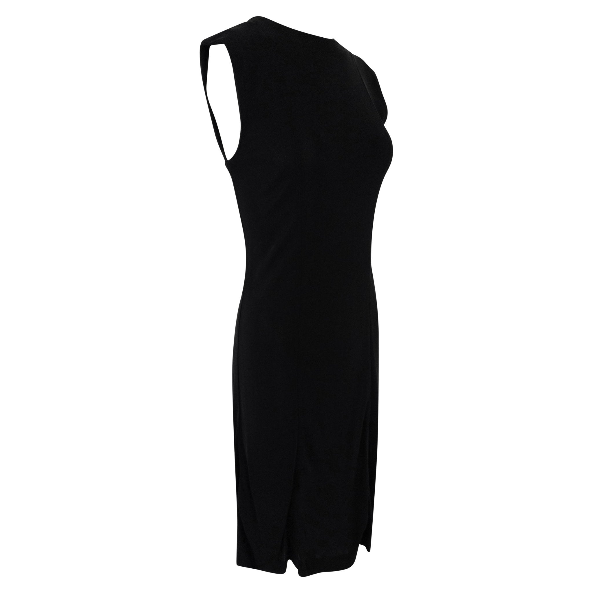 S/S 1997 Gucci by Tom Ford Black Stretch Viscose Sleeveless Bodycon Cocktail Dress - RealList