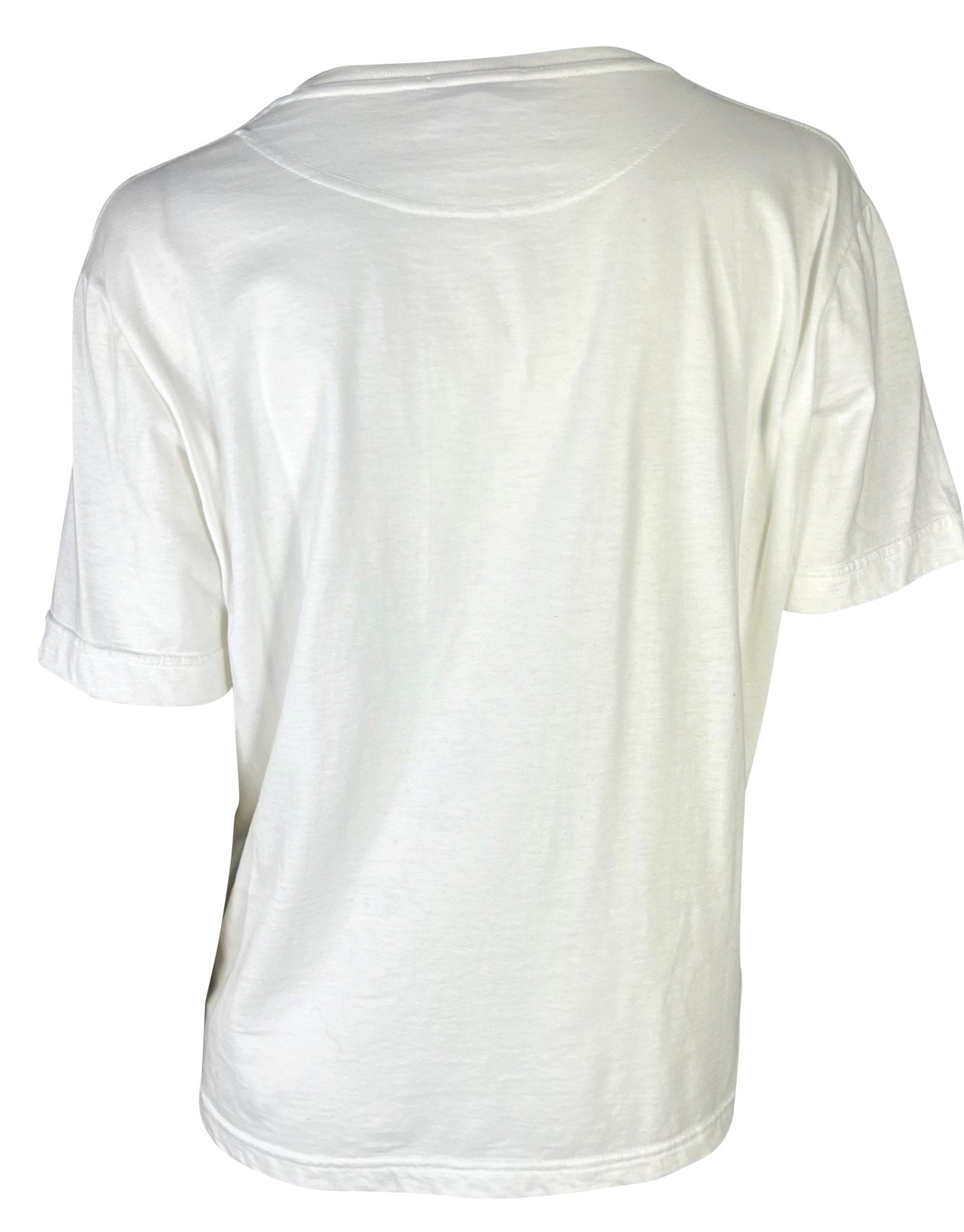 S/S 1997 Gucci by Tom Ford GG Logo Embroidered White Stretch T-Shirt - RealList