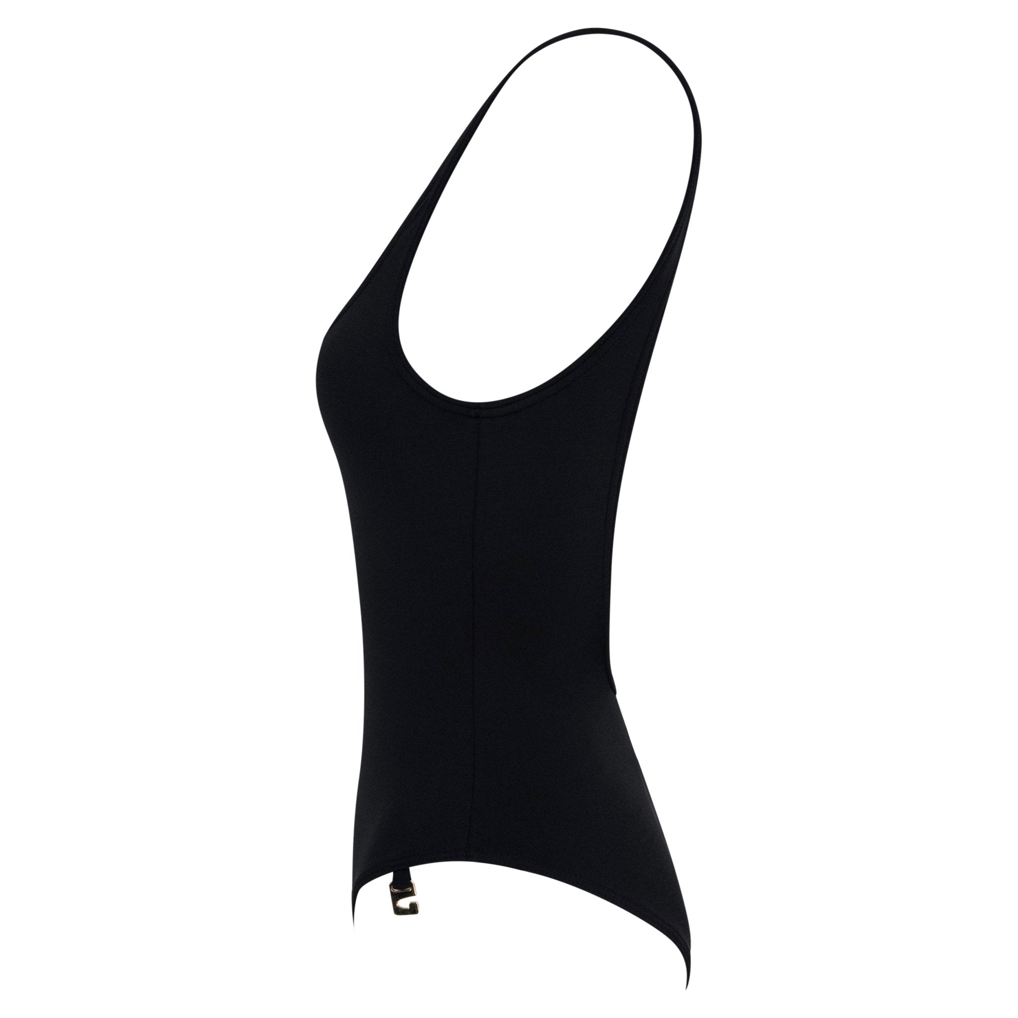 S/S 1997 Gucci by Tom Ford Gold G Medallion Backless One - Piece Swimsuit - RealList