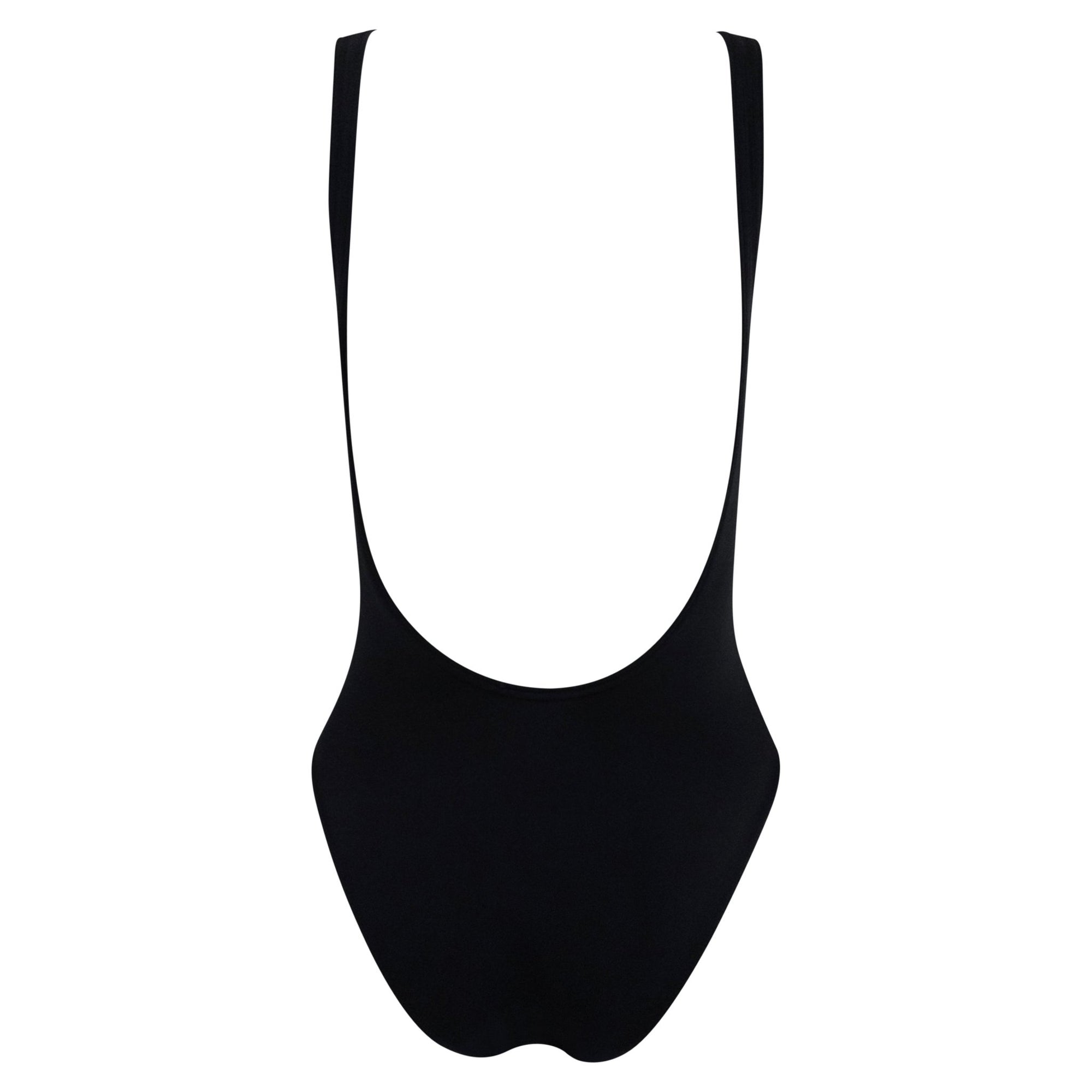 S/S 1997 Gucci by Tom Ford Gold G Medallion Backless One - Piece Swimsuit - RealList