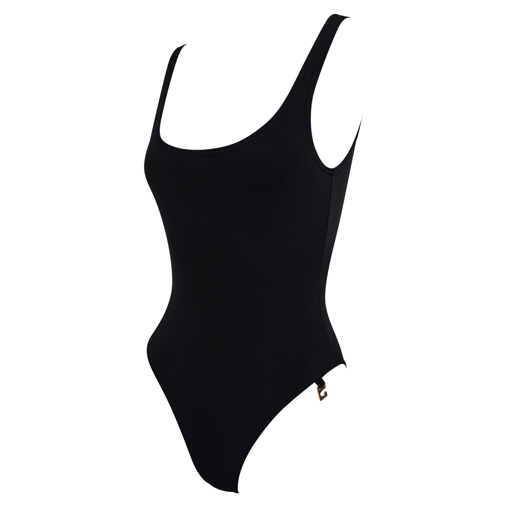 S/S 1997 Gucci by Tom Ford Gold G Medallion Backless One - Piece Swimsuit - RealList