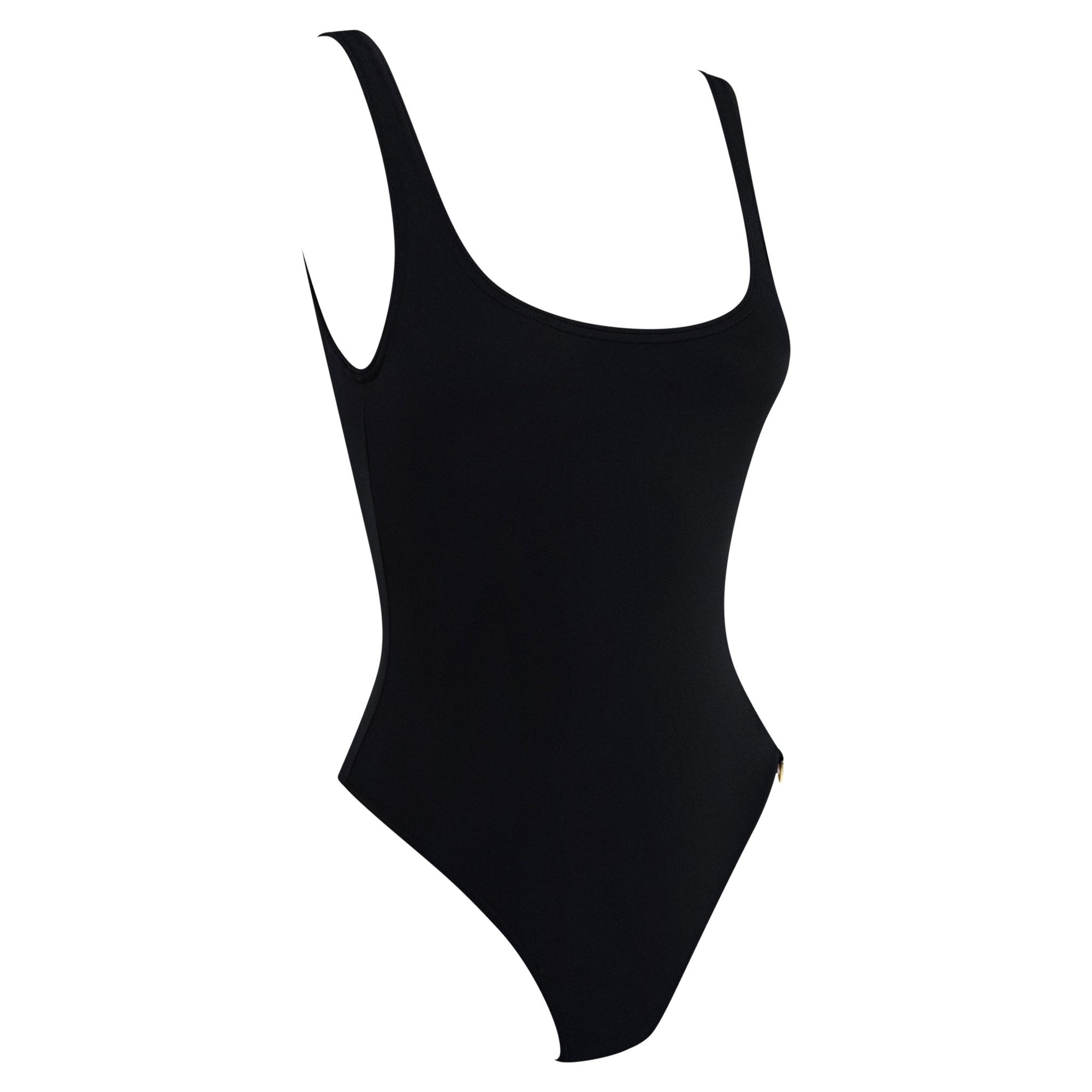 S/S 1997 Gucci by Tom Ford Gold G Medallion Backless One - Piece Swimsuit - RealList