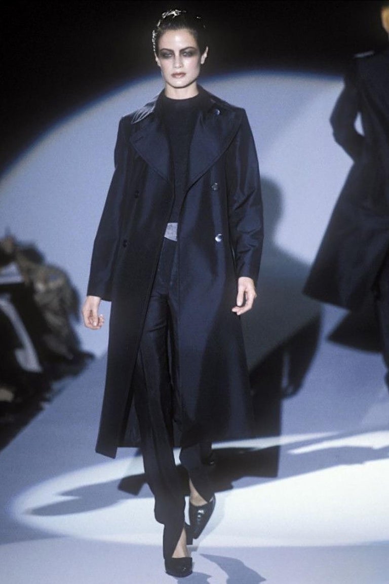 S/S 1997 Gucci by Tom Ford Runway Black Trench Coat - RealList