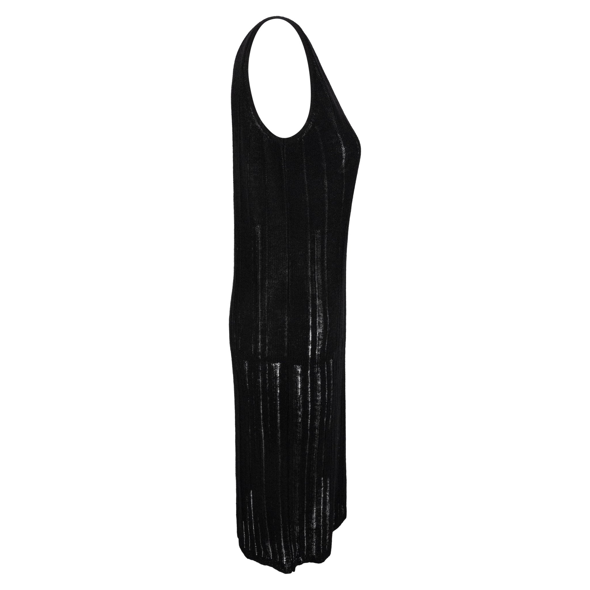 S/S 1997 Gucci by Tom Ford Sheer Black Knit Sleeveless Bodycon Dress - RealList