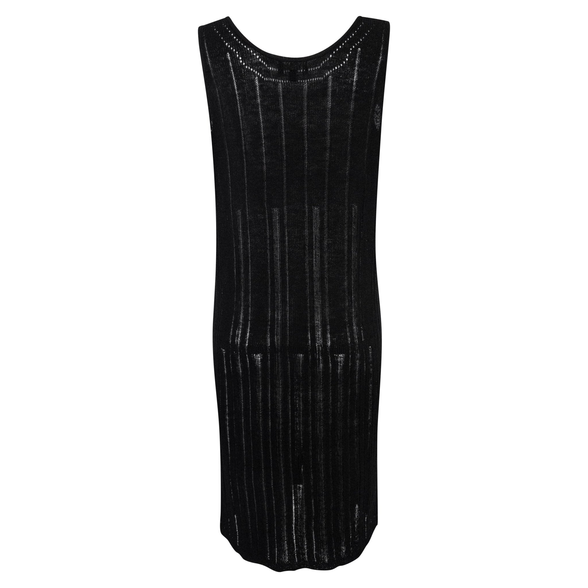 S/S 1997 Gucci by Tom Ford Sheer Black Knit Sleeveless Bodycon Dress - RealList