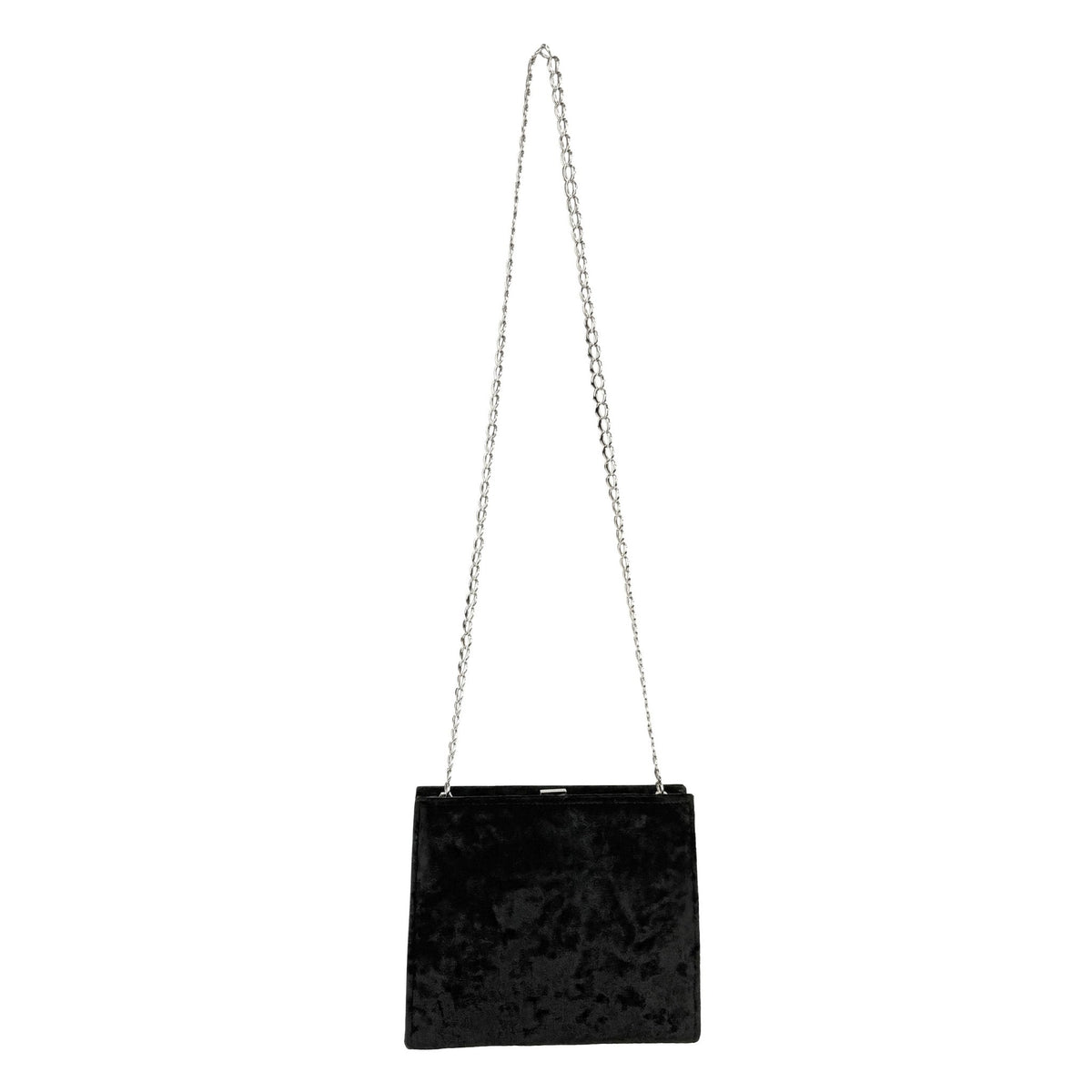 S/S 1998 Christian Dior by John Galliano Black Velvet Fringe Chain Crossbody Bag - RealList