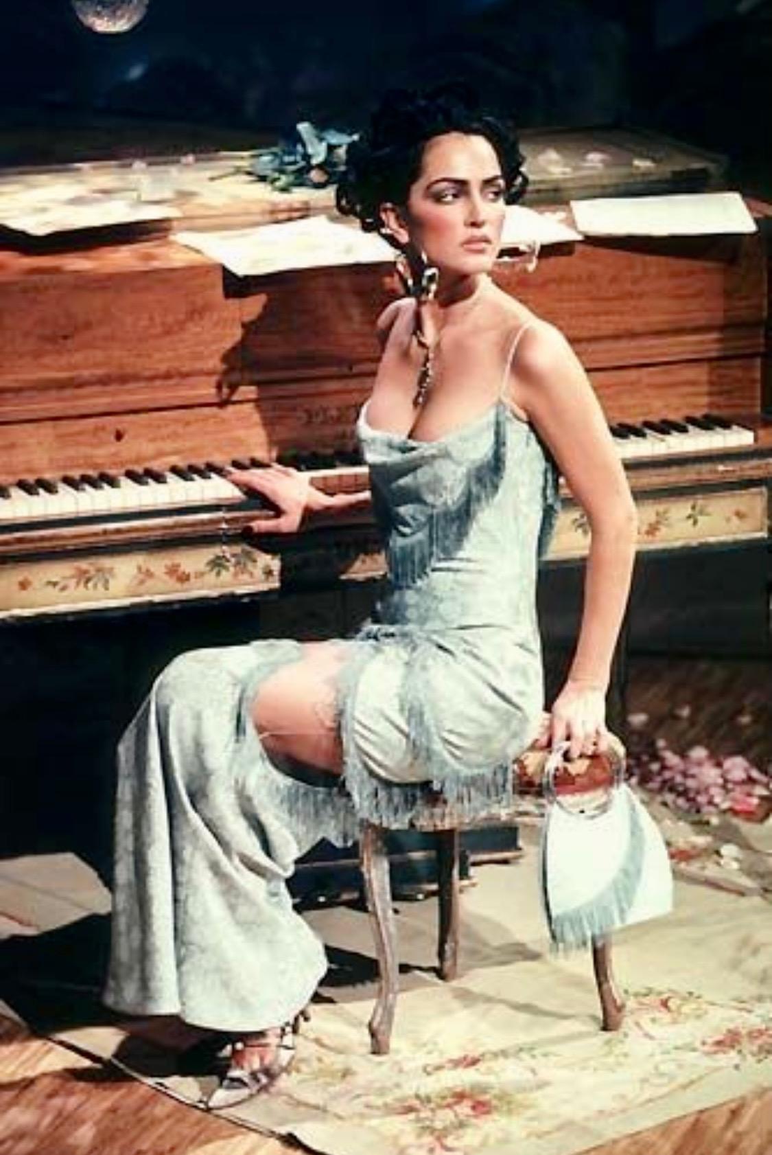 S/S 1998 Christian Dior by John Galliano Red Velvet Fringe Metal Handle Lady Bag - RealList