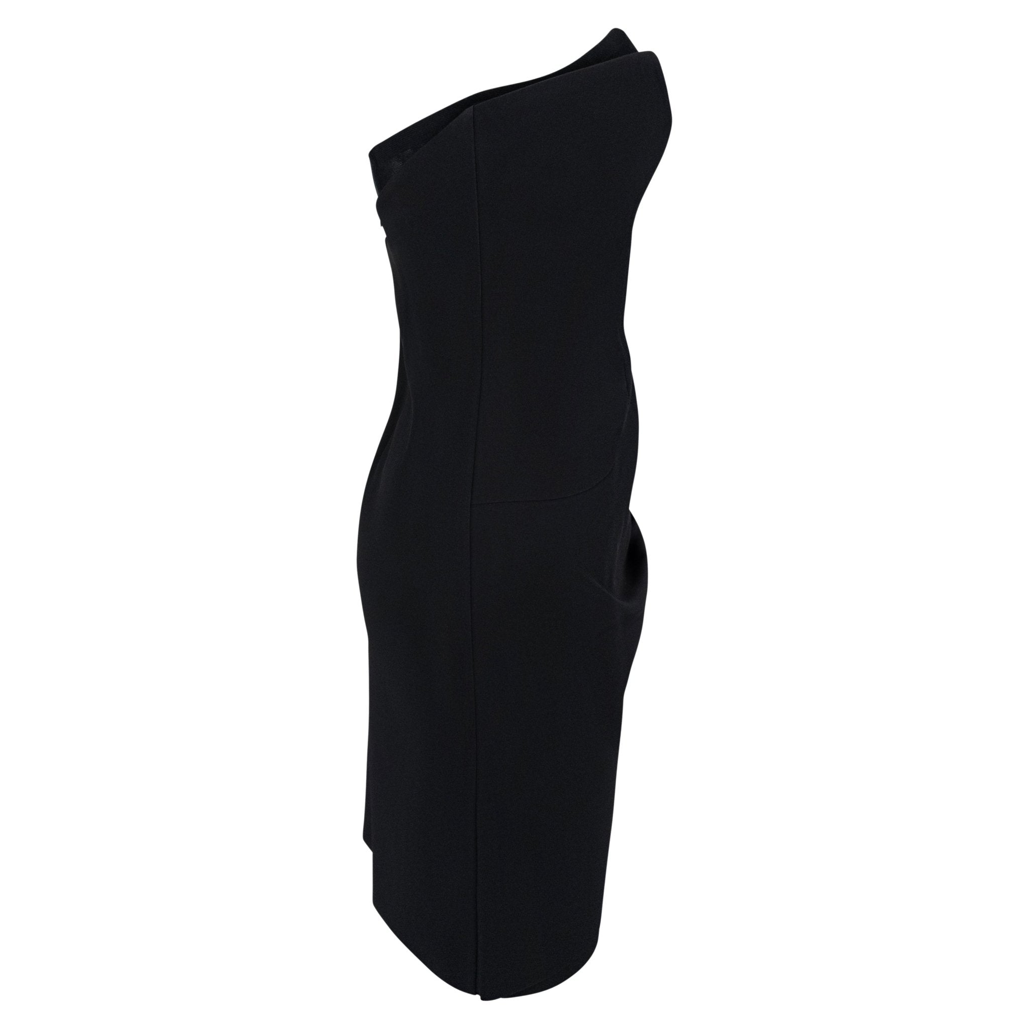 S/S 1998 Dolce & Gabbana Black Butterfly Appliqué Corseted Strapless Mini Dress - RealList