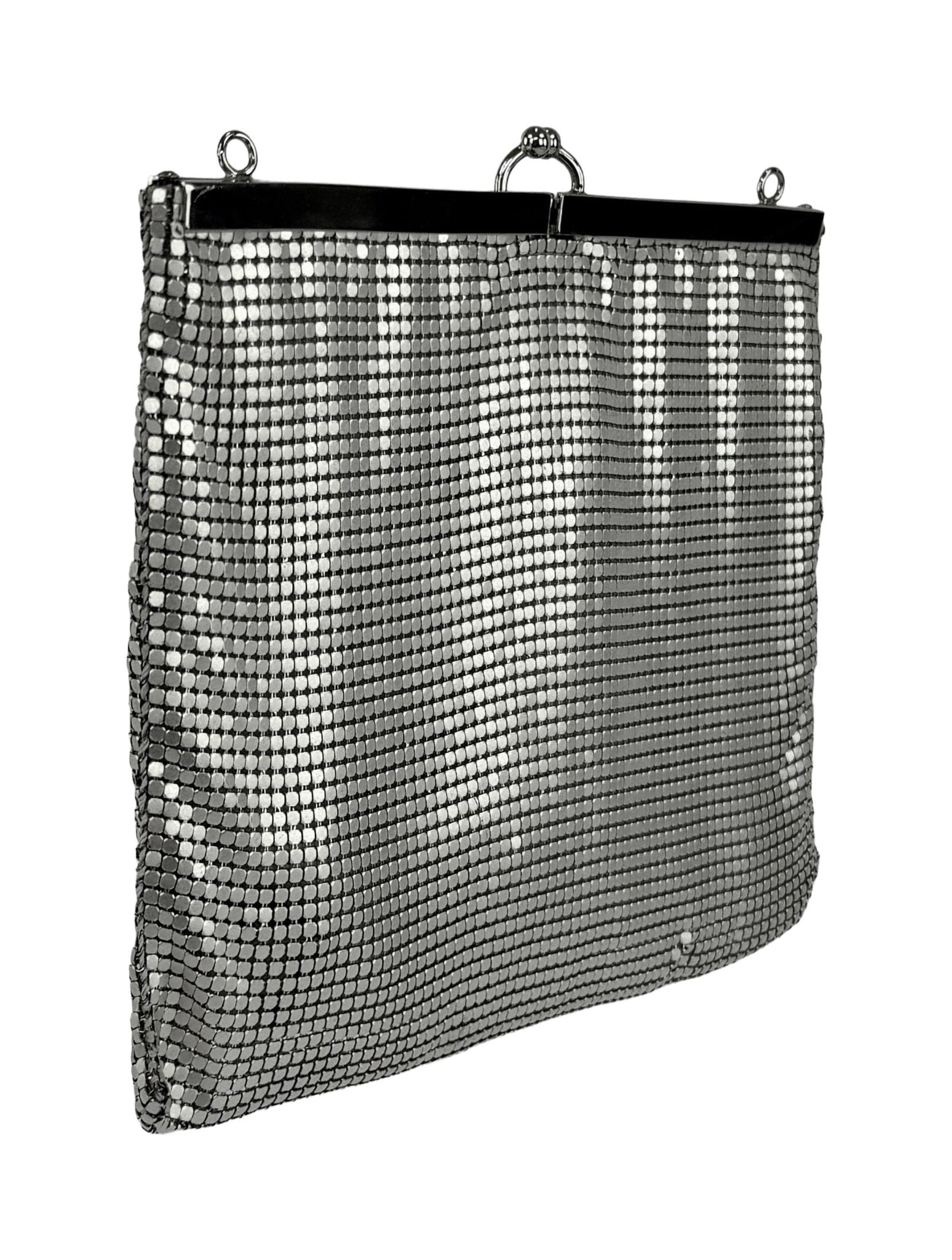 S/S 1998 Gianni Versace by Donatella Ad Silver Oroton Metal Mini Evening Bag - RealList