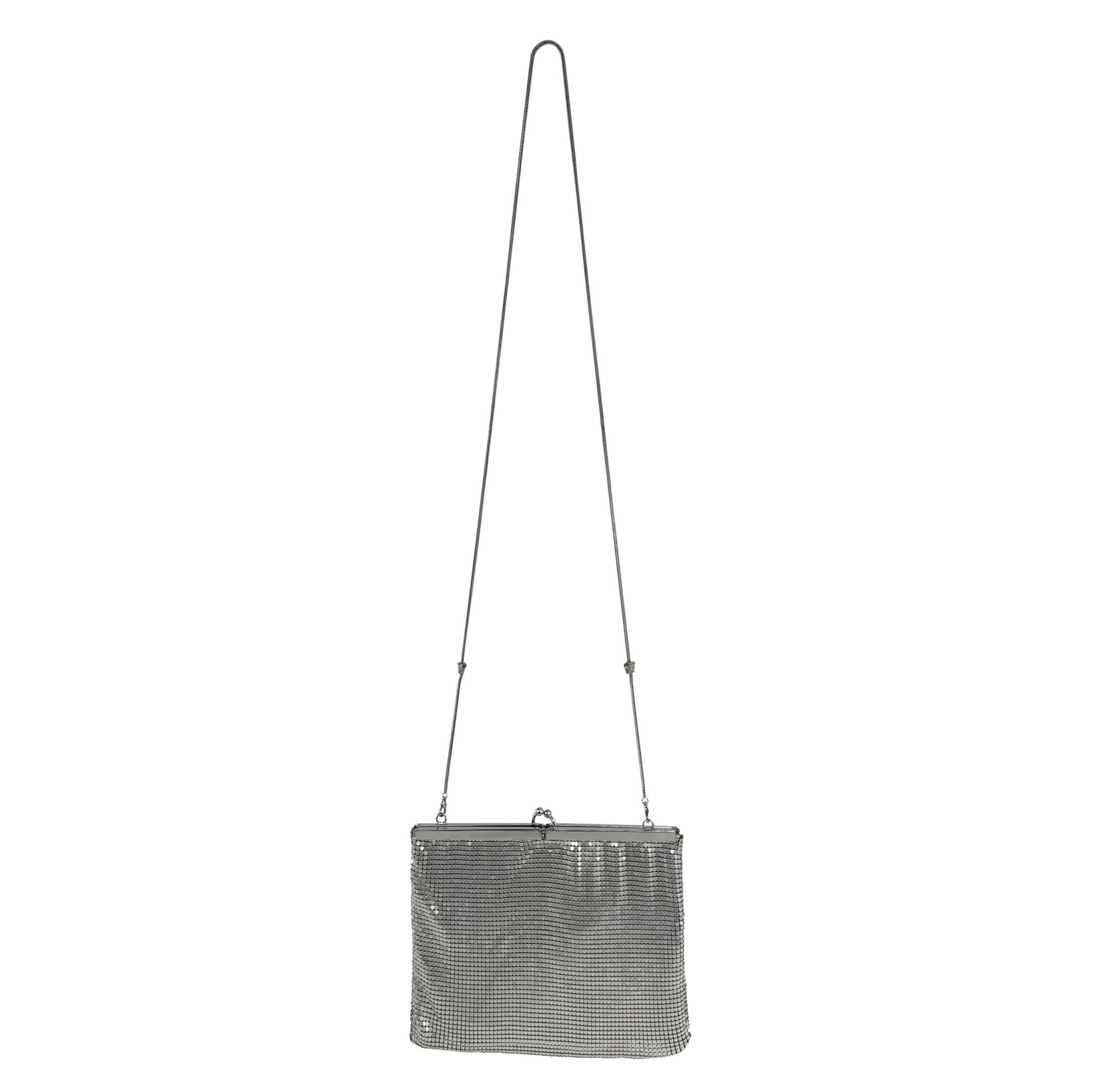S/S 1998 Gianni Versace by Donatella Ad Silver Oroton Metal Mini Evening Bag - RealList