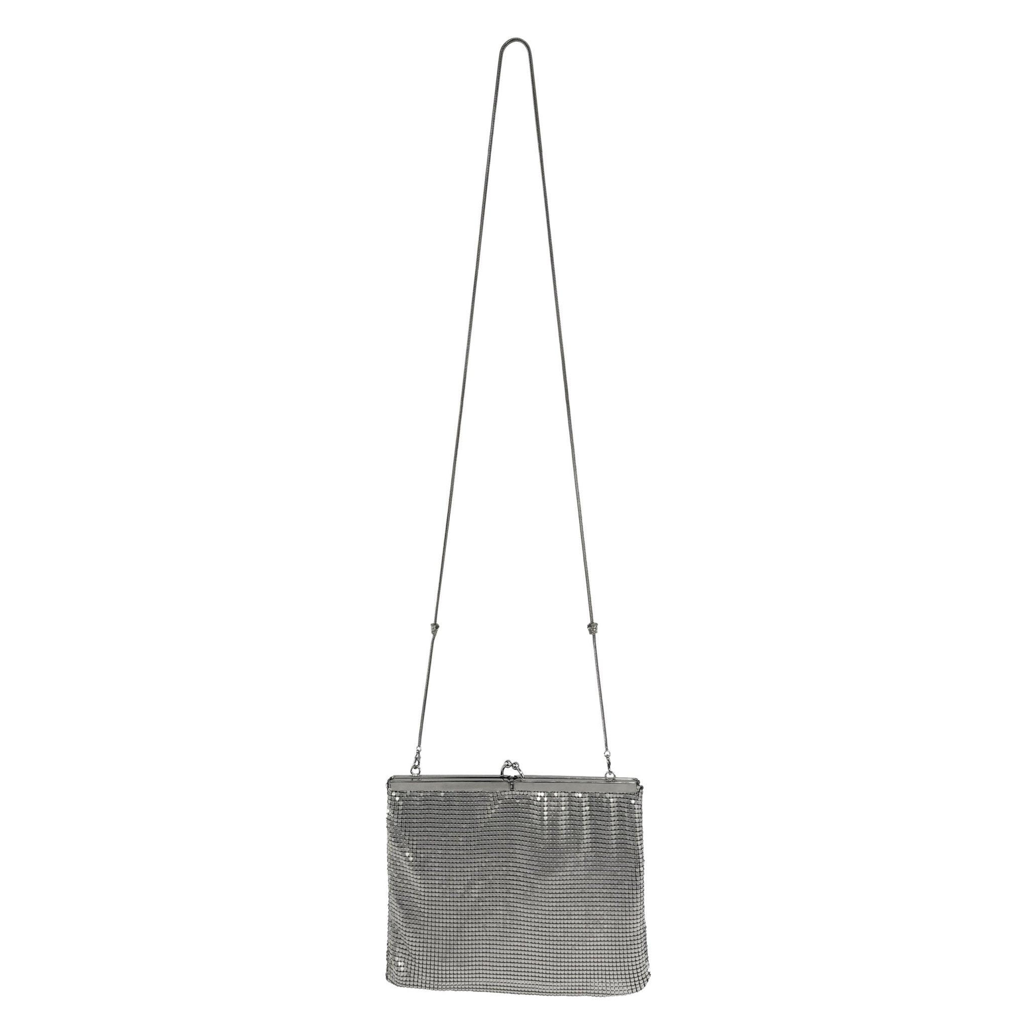 S/S 1998 Gianni Versace by Donatella Ad Silver Oroton Metal Mini Evening Bag - RealList