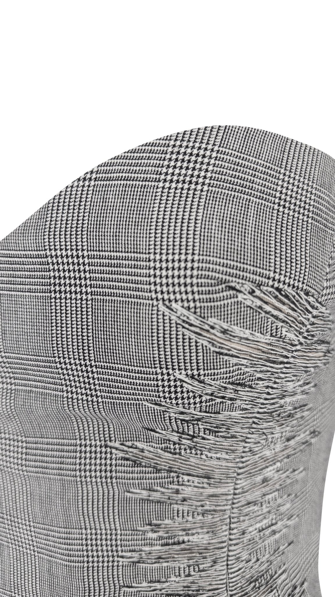 S/S 1998 Gianni Versace Kate Moss Runway Grey Houndstooth Strapless Corset Dress - RealList