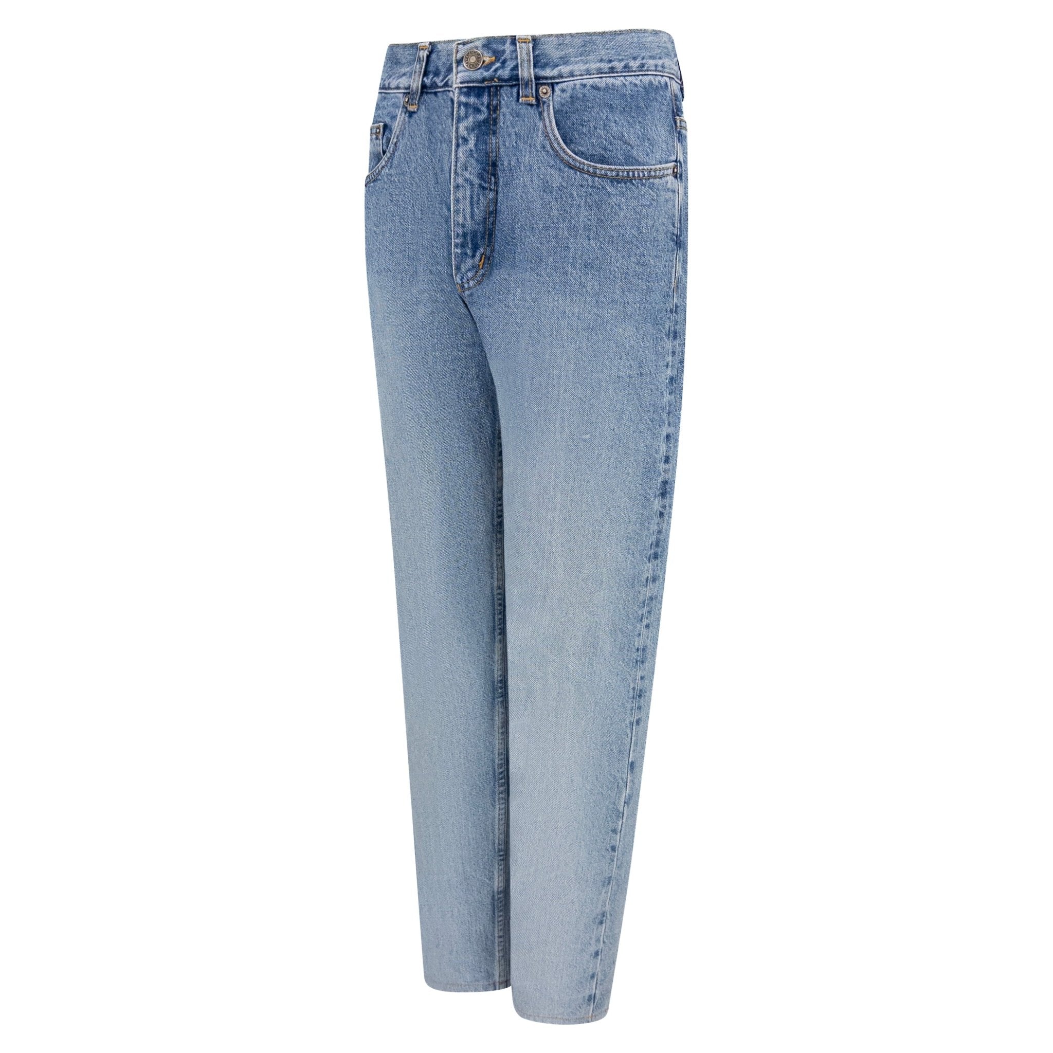 S/S 1998 Gucci by Tom Ford Ad Rhinestone G Light Wash Cotton Denim Jeans - RealList