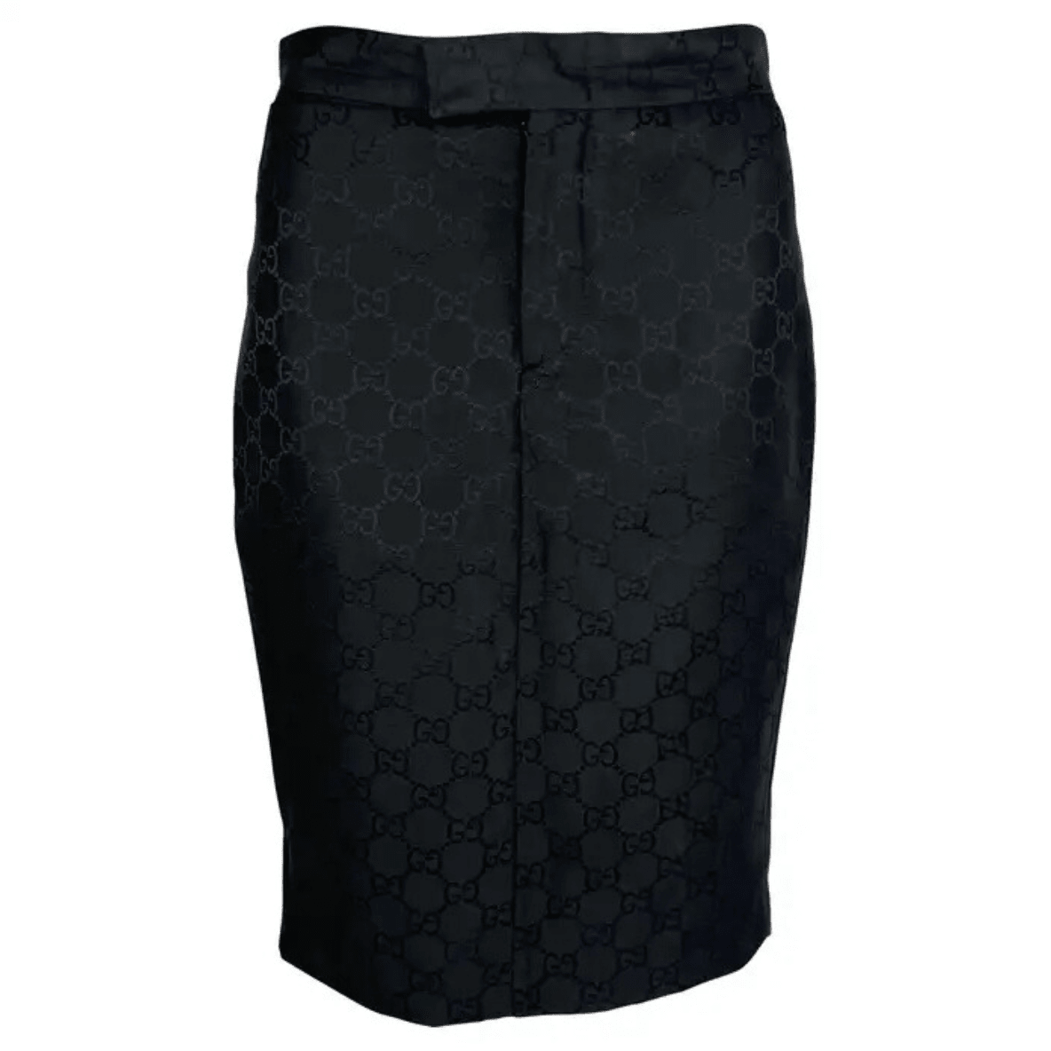 S/S 1998 Gucci by Tom Ford Black 'GG' Monogram Runway Skirt - RealList