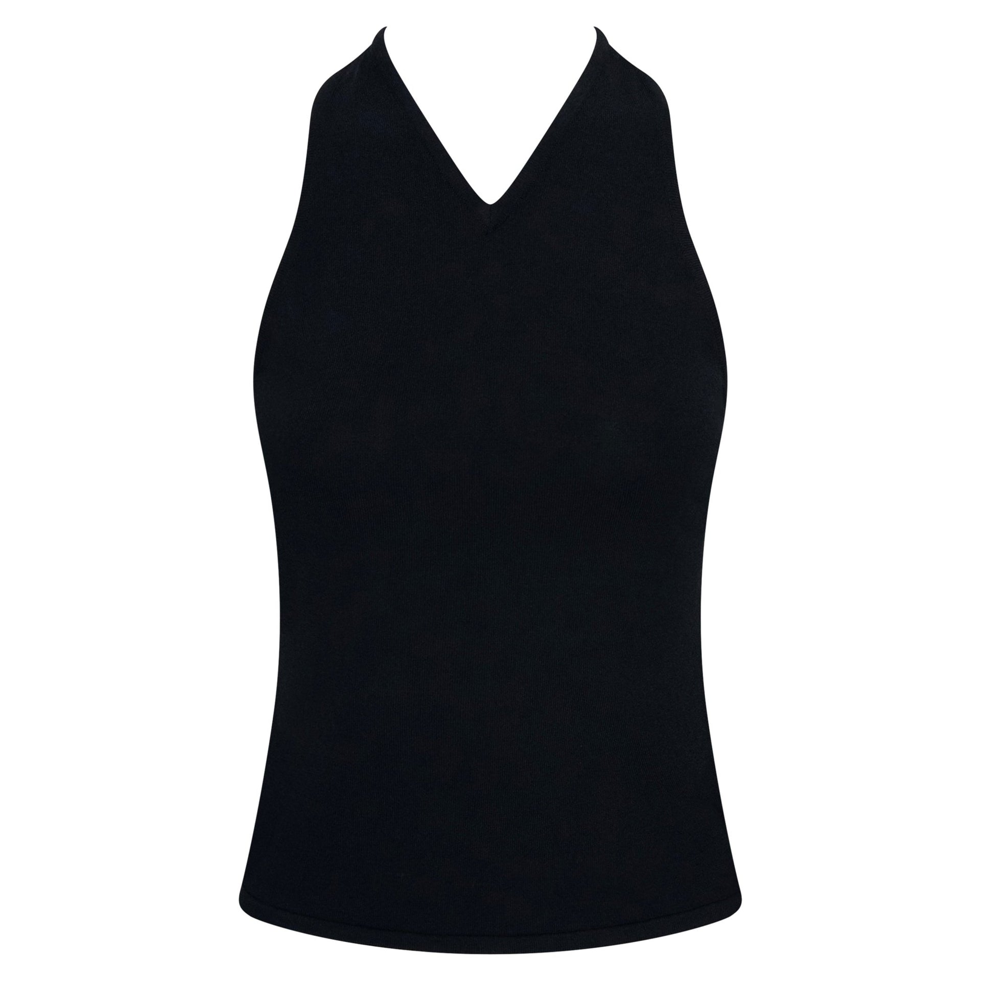S/S 1998 Gucci by Tom Ford Black Stretch Knit Racerback Tank Top - RealList