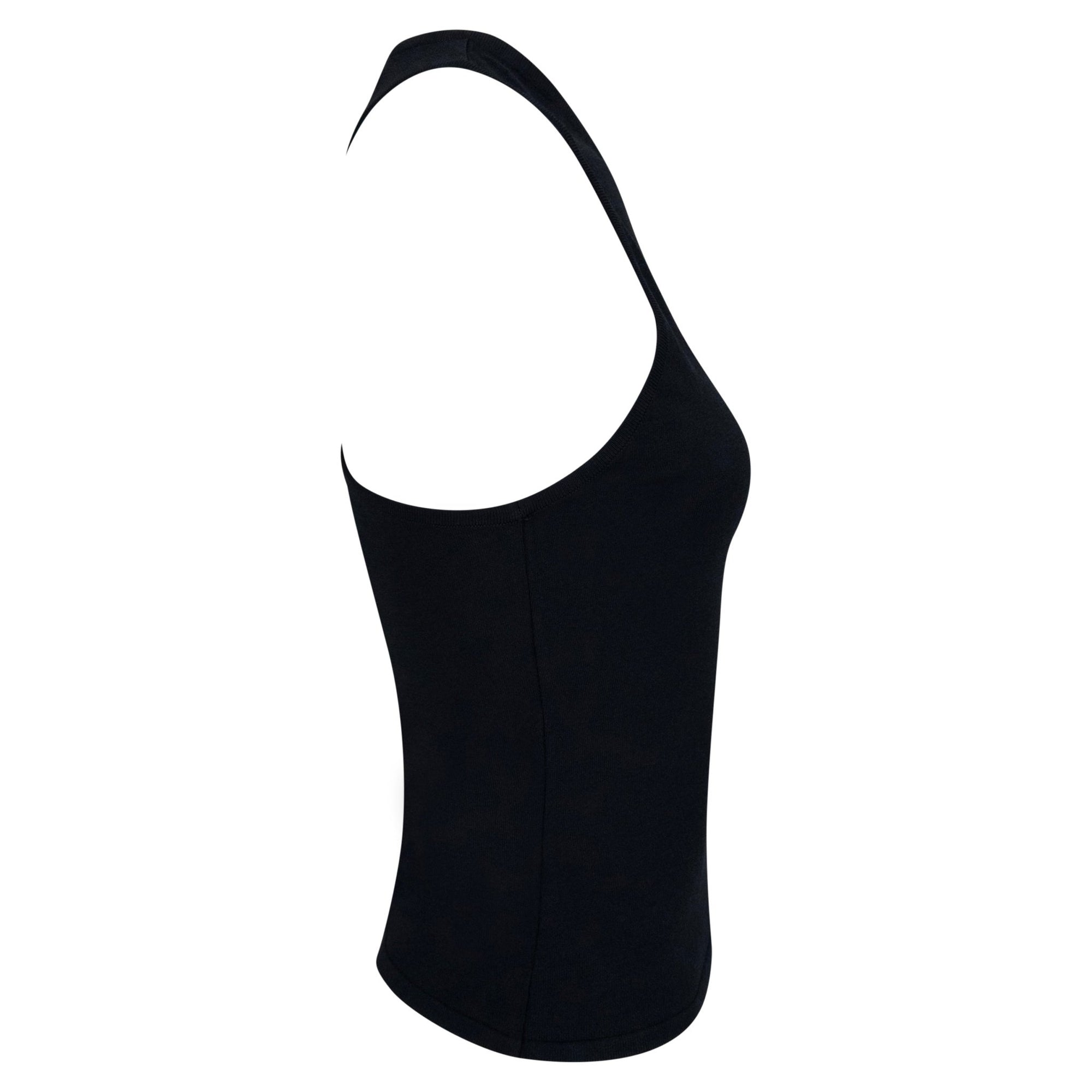 S/S 1998 Gucci by Tom Ford Black Stretch Knit Racerback Tank Top - RealList