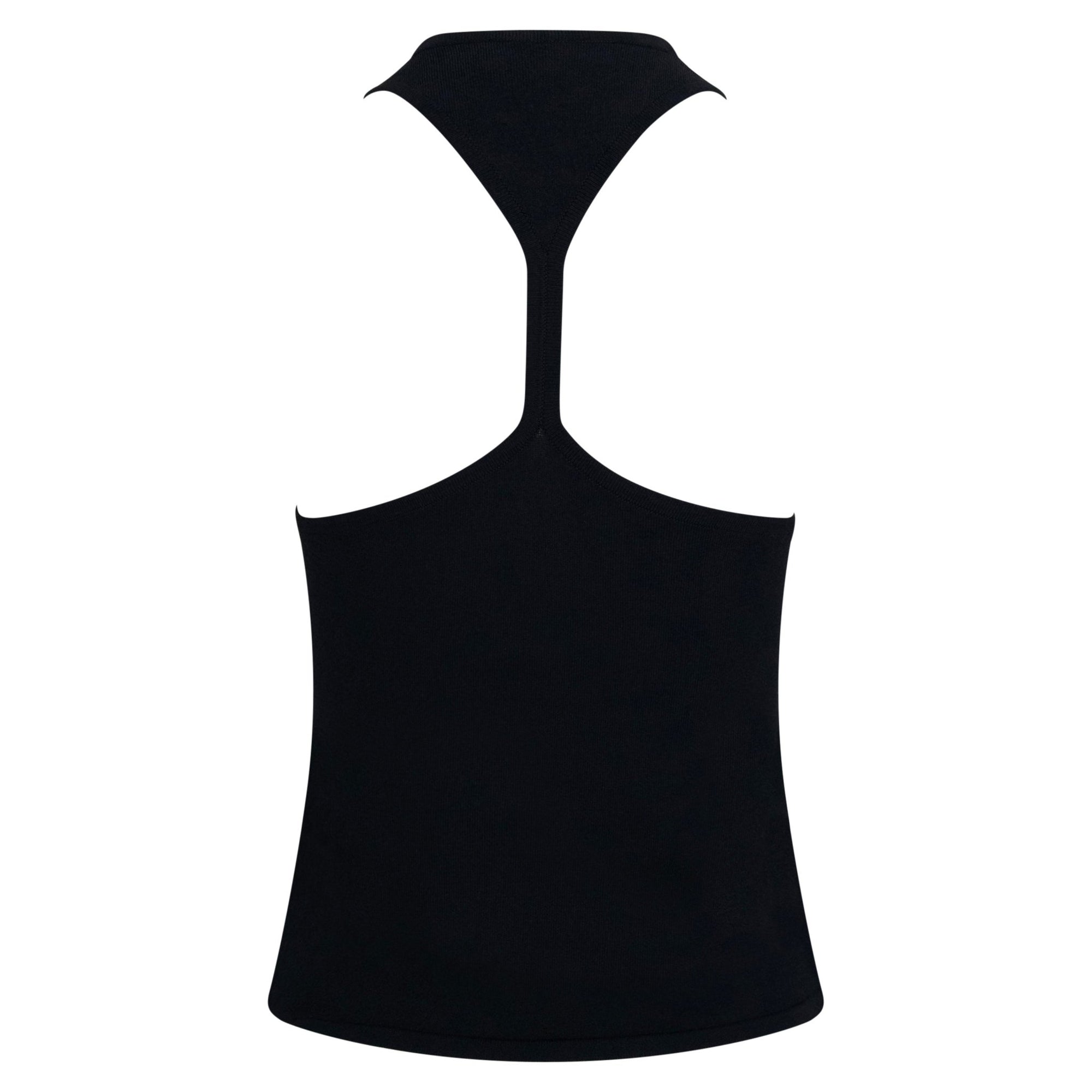 S/S 1998 Gucci by Tom Ford Black Stretch Knit Racerback Tank Top - RealList