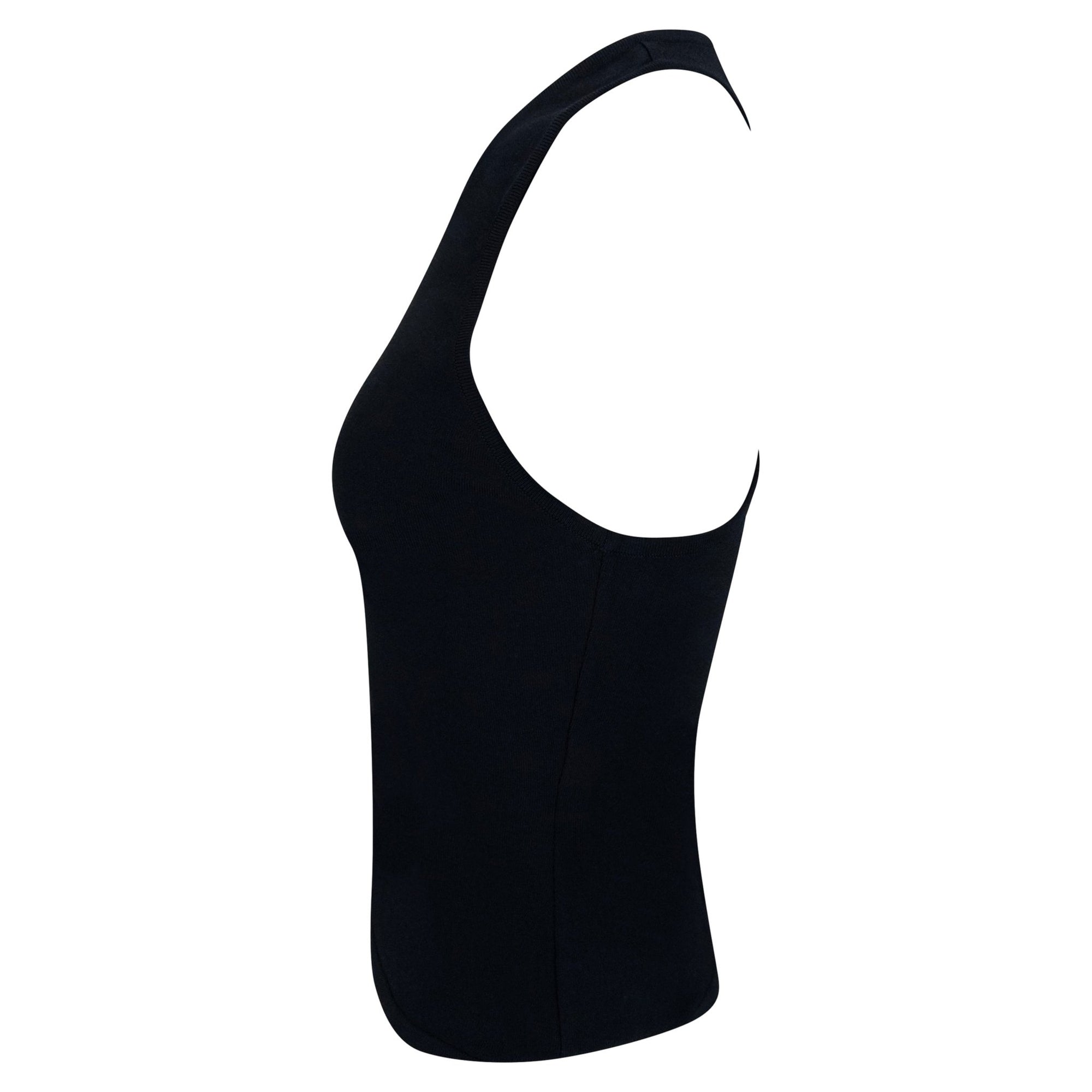 S/S 1998 Gucci by Tom Ford Black Stretch Knit Racerback Tank Top - RealList