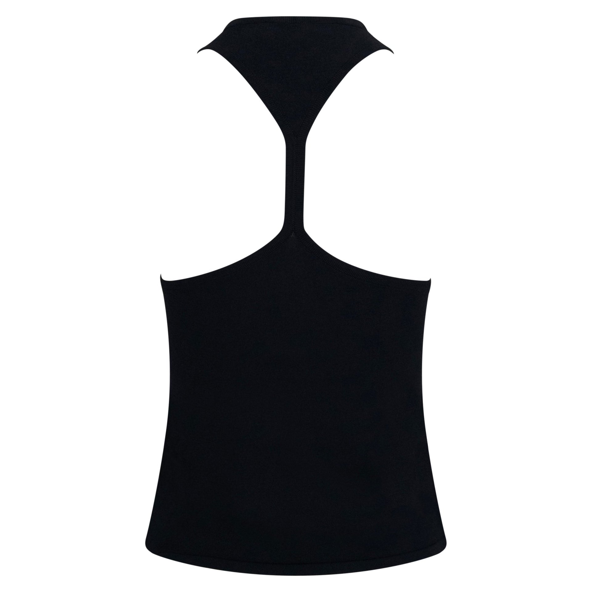 S/S 1998 Gucci by Tom Ford Black Stretch Knit Racerback Tank Top - RealList