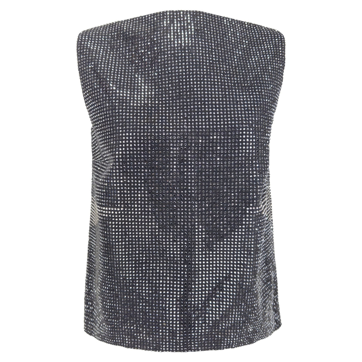 S/S 1998 Gucci by Tom Ford Prototype Black Crystal Covered Sleeveless Top - RealList