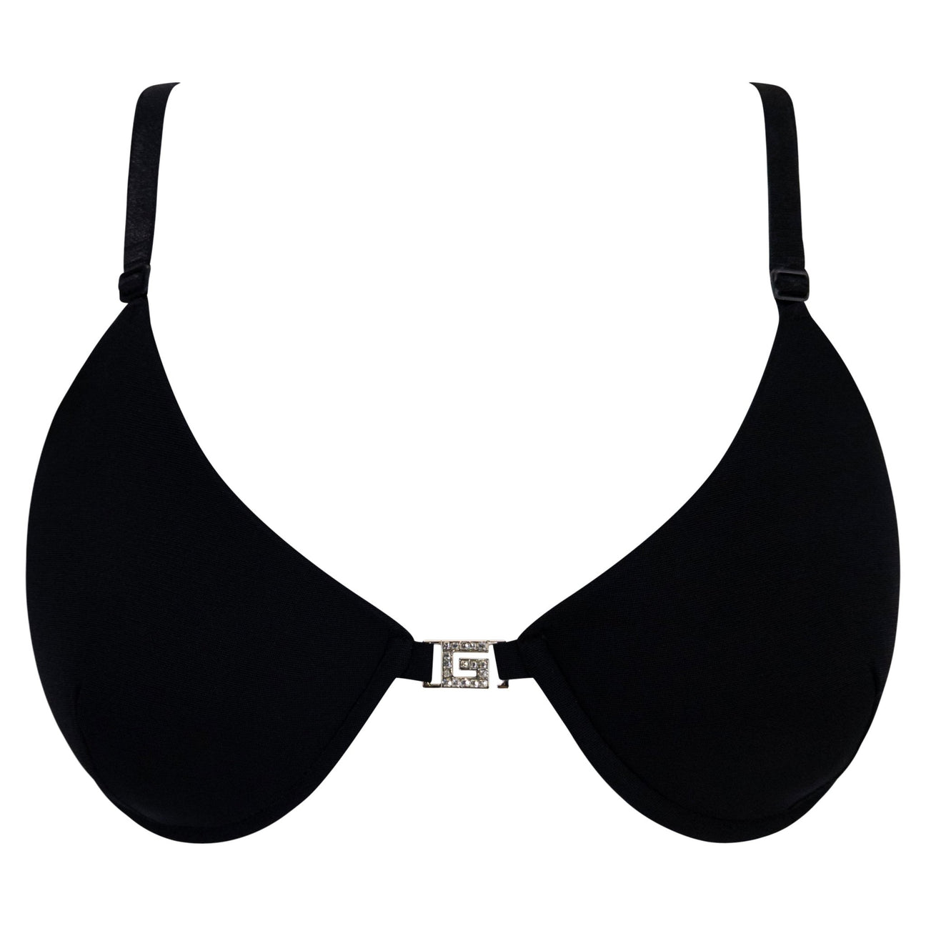 S/S 1998 Gucci by Tom Ford Rhinestone G Buckle Black Bra - RealList