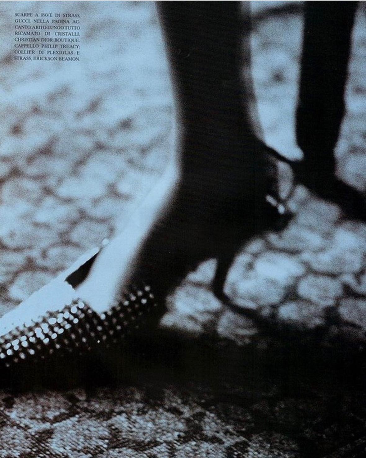 S/S 1998 Gucci by Tom Ford Runway Ad Square Rhinestone G Logo Kitten Heels 8 1/2 - RealList