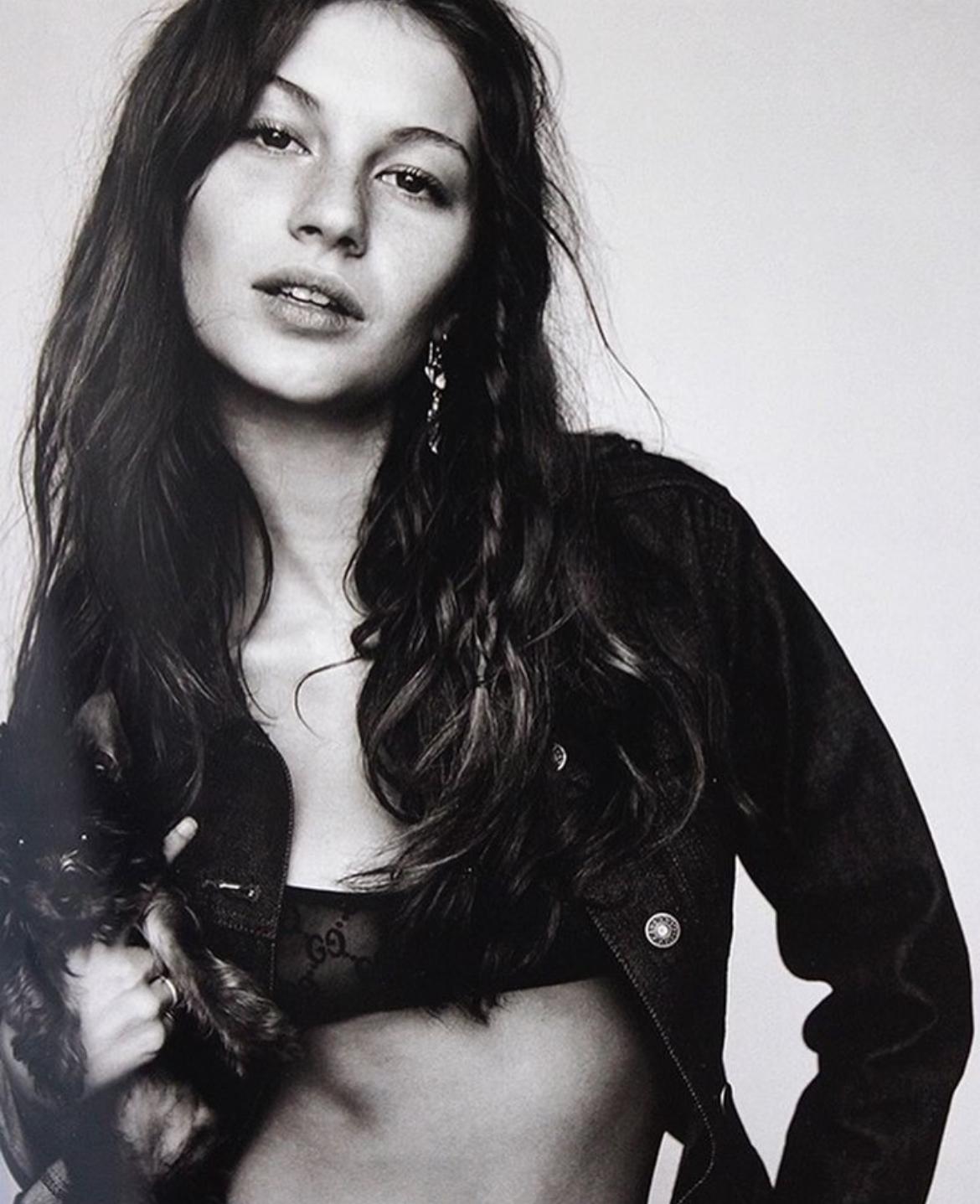 S/S 1998 Gucci by Tom Ford Runway Sheer Black Mesh Velvet GG Crop Top Bralette - RealList