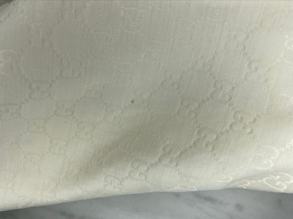 S/S 1998 Gucci by Tom Ford White 'GG' Monogram Button Down Collar Shirt - RealList