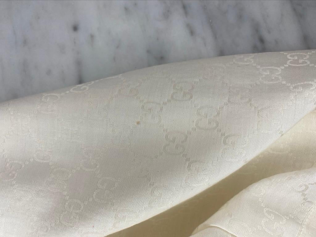 S/S 1998 Gucci by Tom Ford White 'GG' Monogram Button Down Collar Shirt - RealList