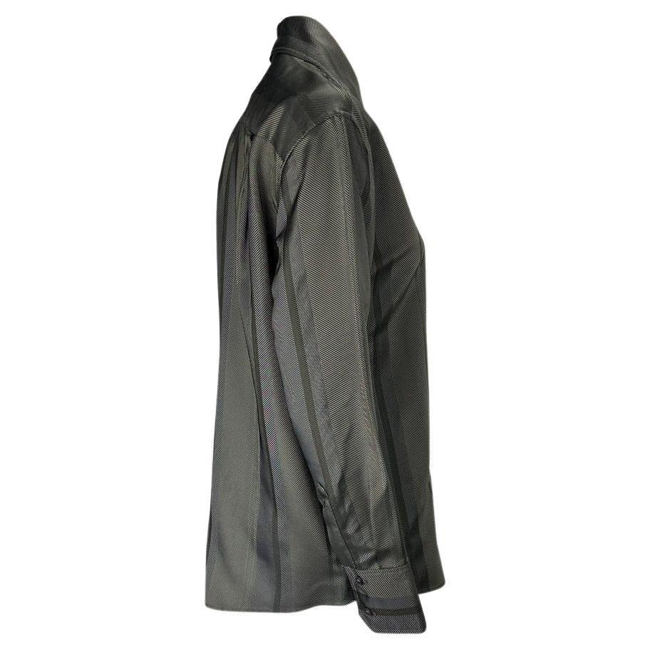 S/S 1998 Gucci by Tom Ford Woven Striped Collared Button Down Shirt - RealList