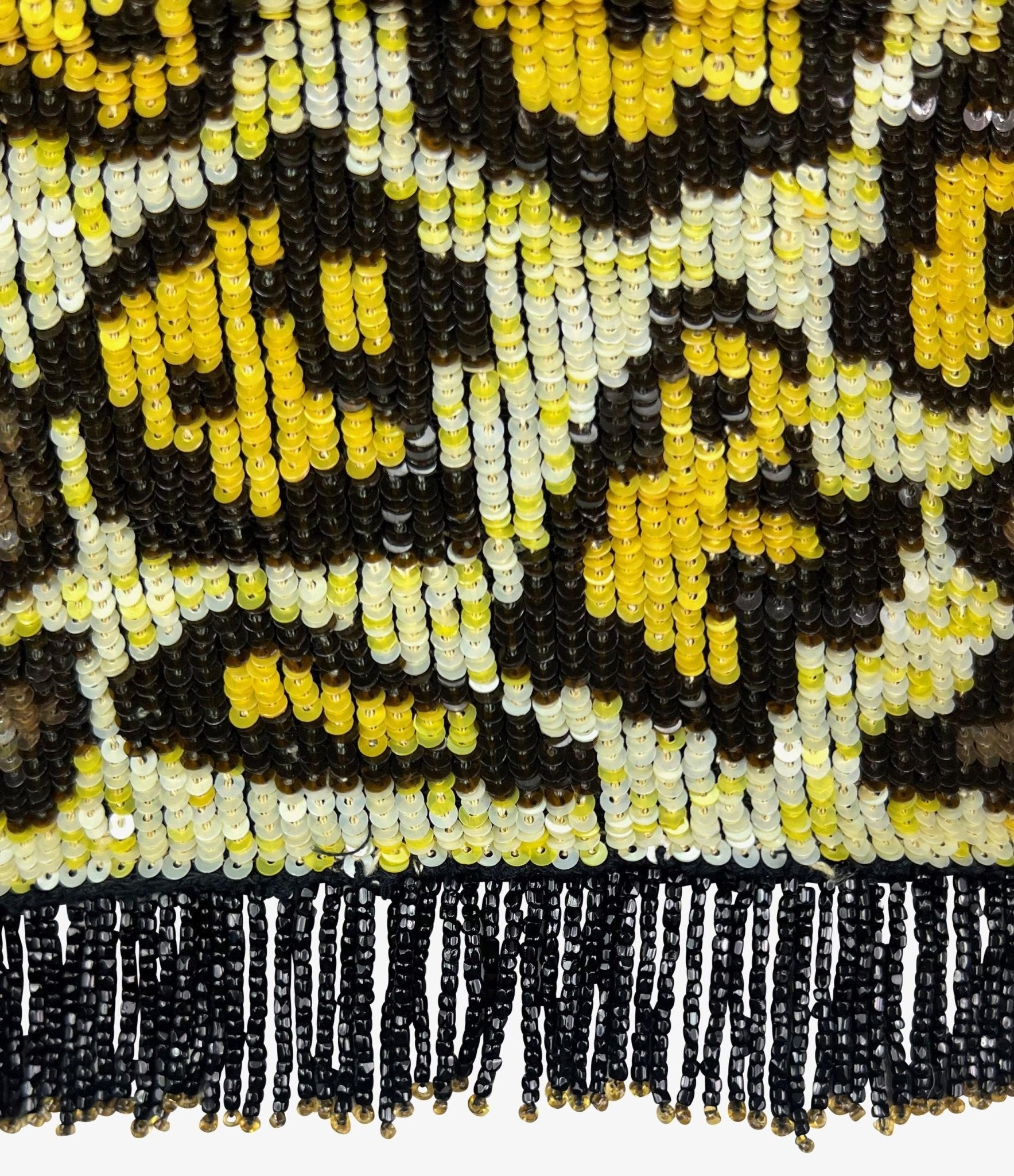 S/S 1998 Valentino Garavani Runway Ad Beaded Sequin Leopard Strapless Crop Top - RealList