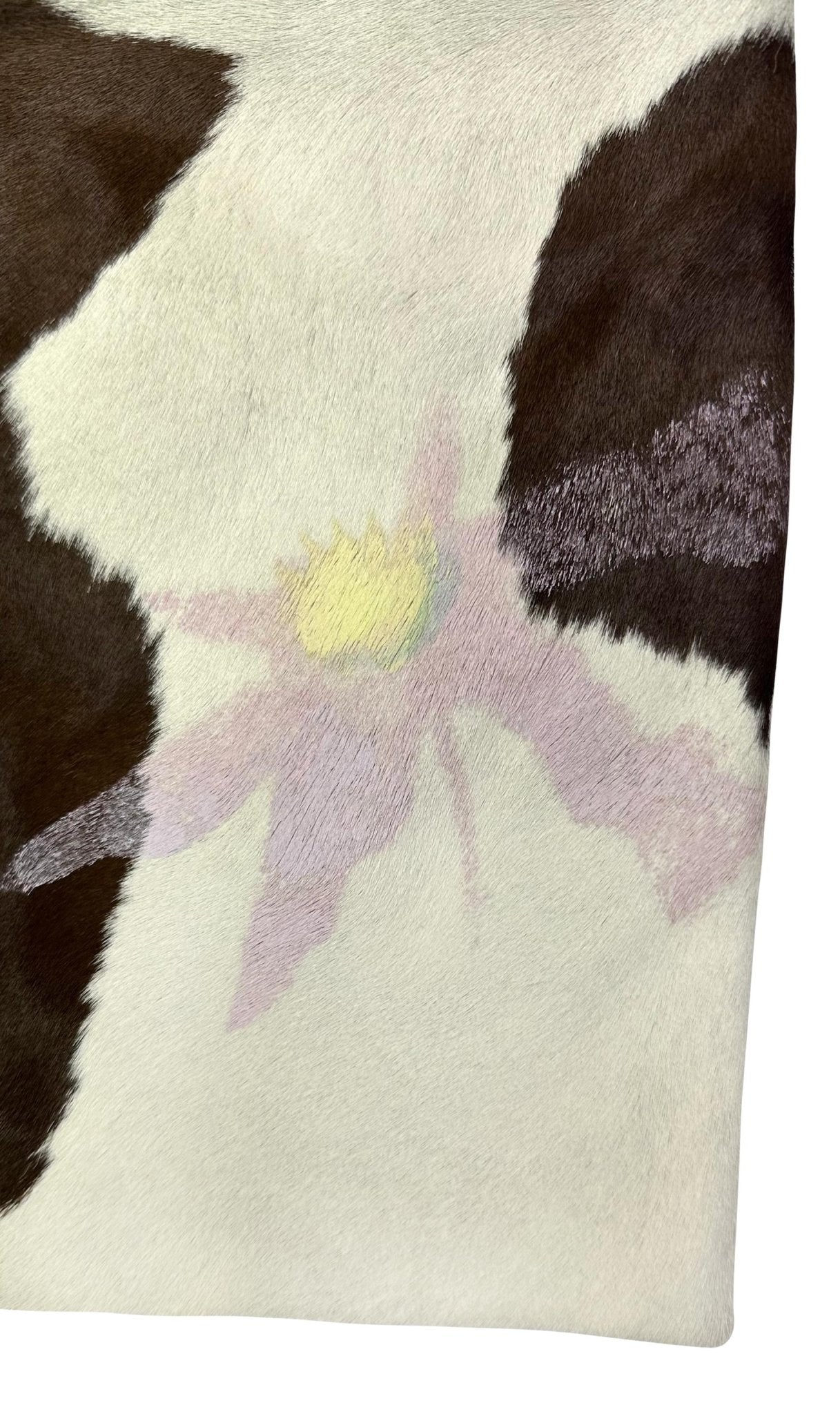 S/S 1999 Gianni Versace by Donatella Runway Hand - Painted Ponyhair Mini Skirt - RealList