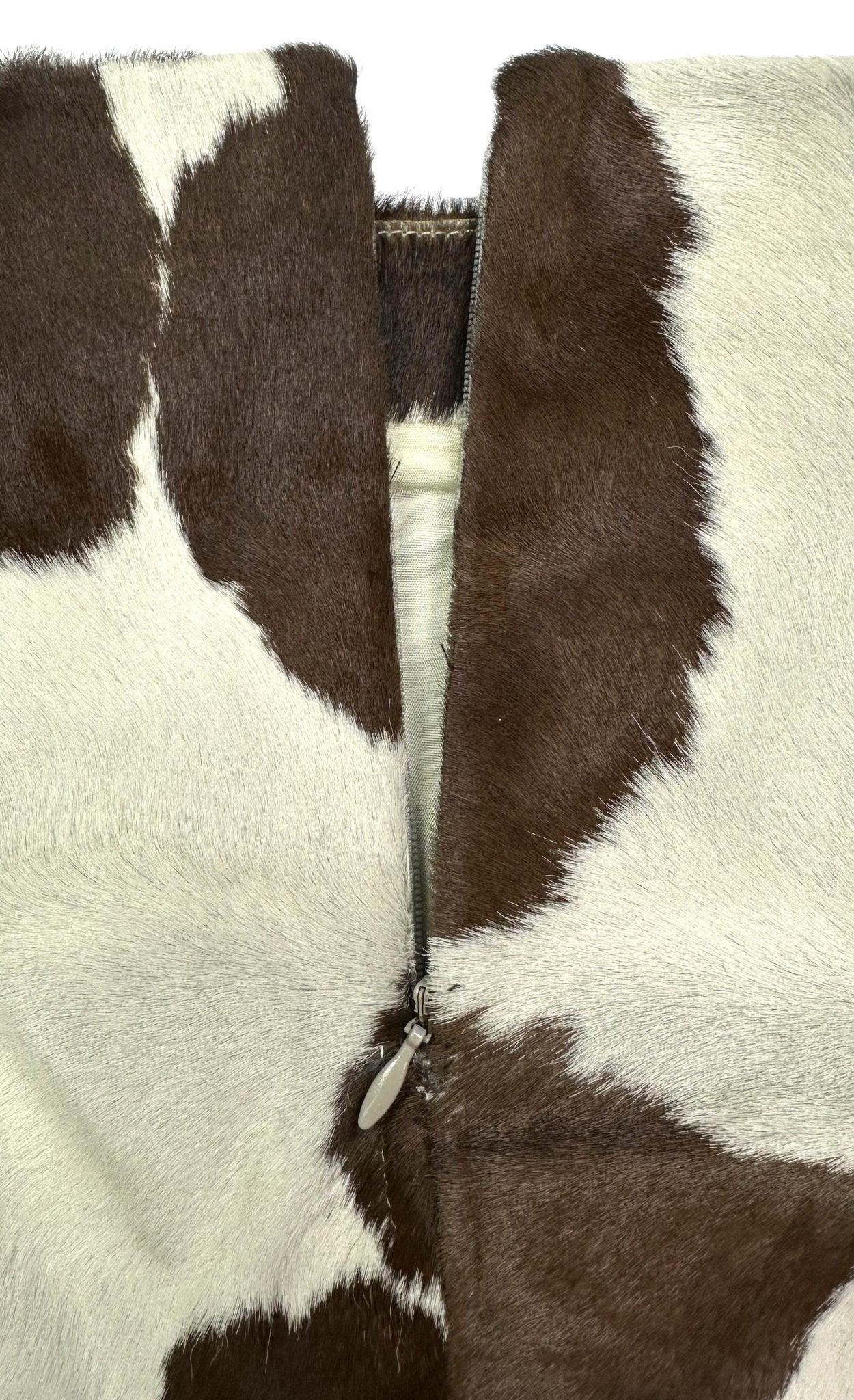 S/S 1999 Gianni Versace by Donatella Runway Hand - Painted Ponyhair Mini Skirt - RealList