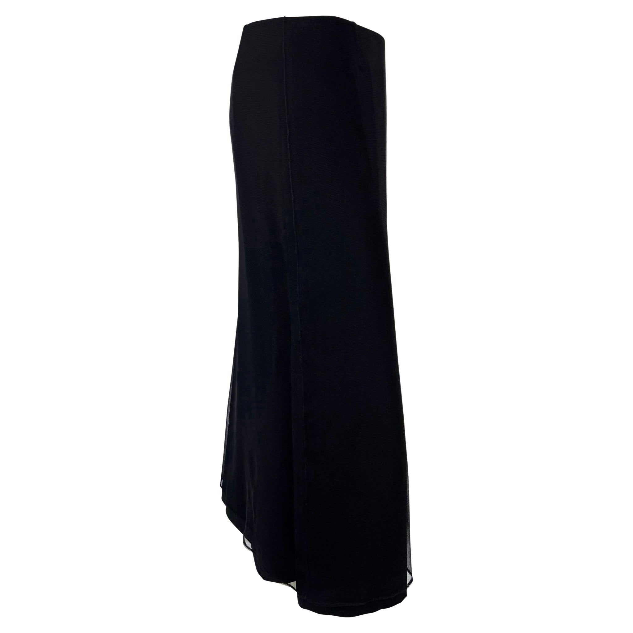 S/S 1999 Gucci by Tom Ford Black Tulle Mesh Overlay Sample Skirt - RealList