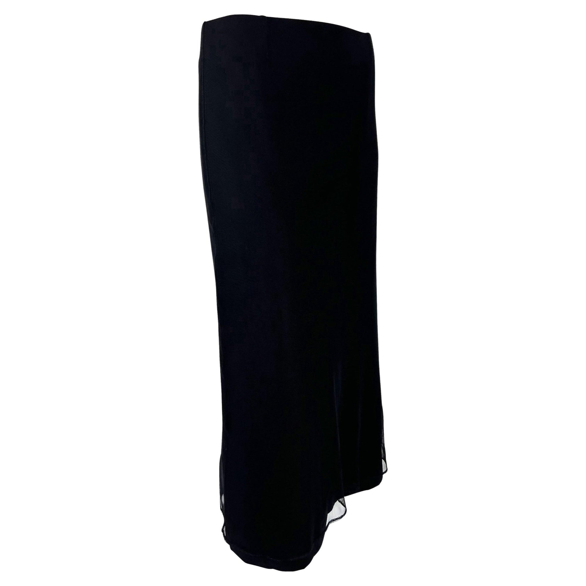 S/S 1999 Gucci by Tom Ford Black Tulle Mesh Overlay Sample Skirt - RealList