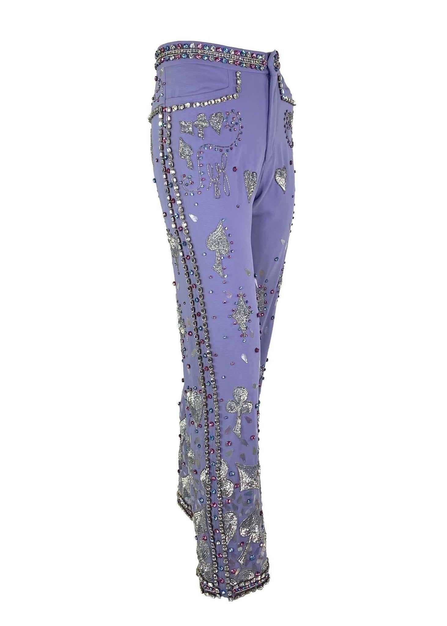 S/S 1999 Gucci by Tom Ford Madonna Runway Lucky Rhinestone Museum Pants Y2K - RealList