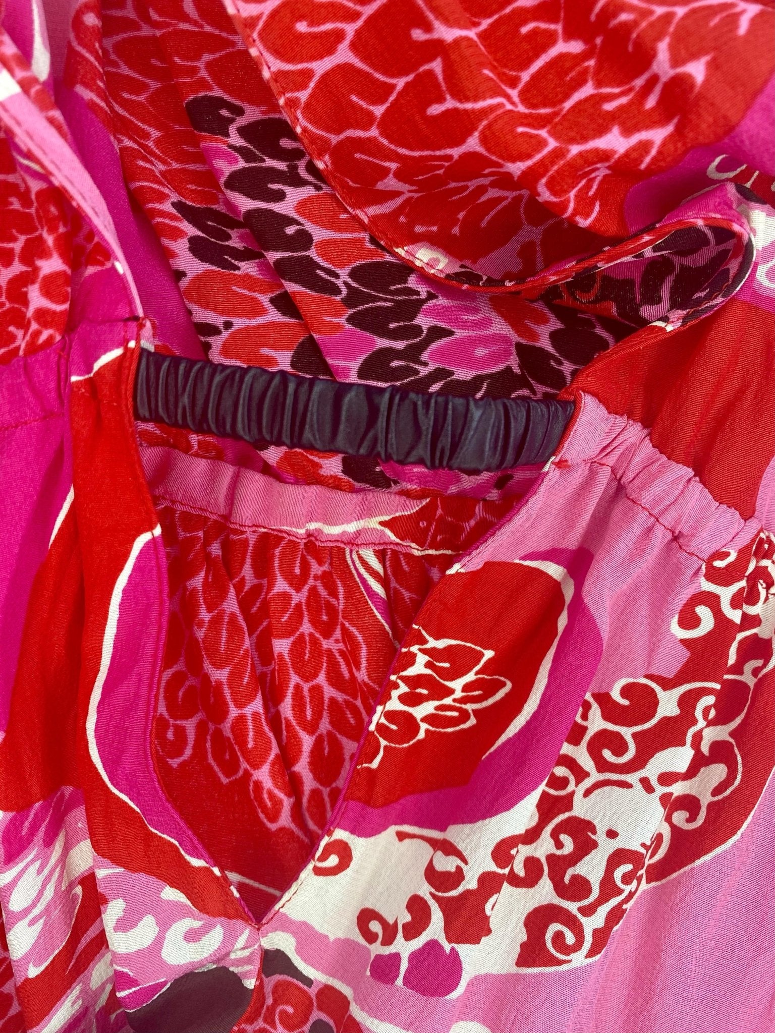 S/S 1999 Gucci by Tom Ford Pink 'Acid Flower' Silk Leather Strap Dress Runway - RealList