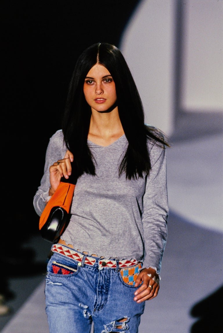 S/S 1999 Gucci by Tom Ford Runway Neon Orange Small Jackie Shoulder Bag - RealList
