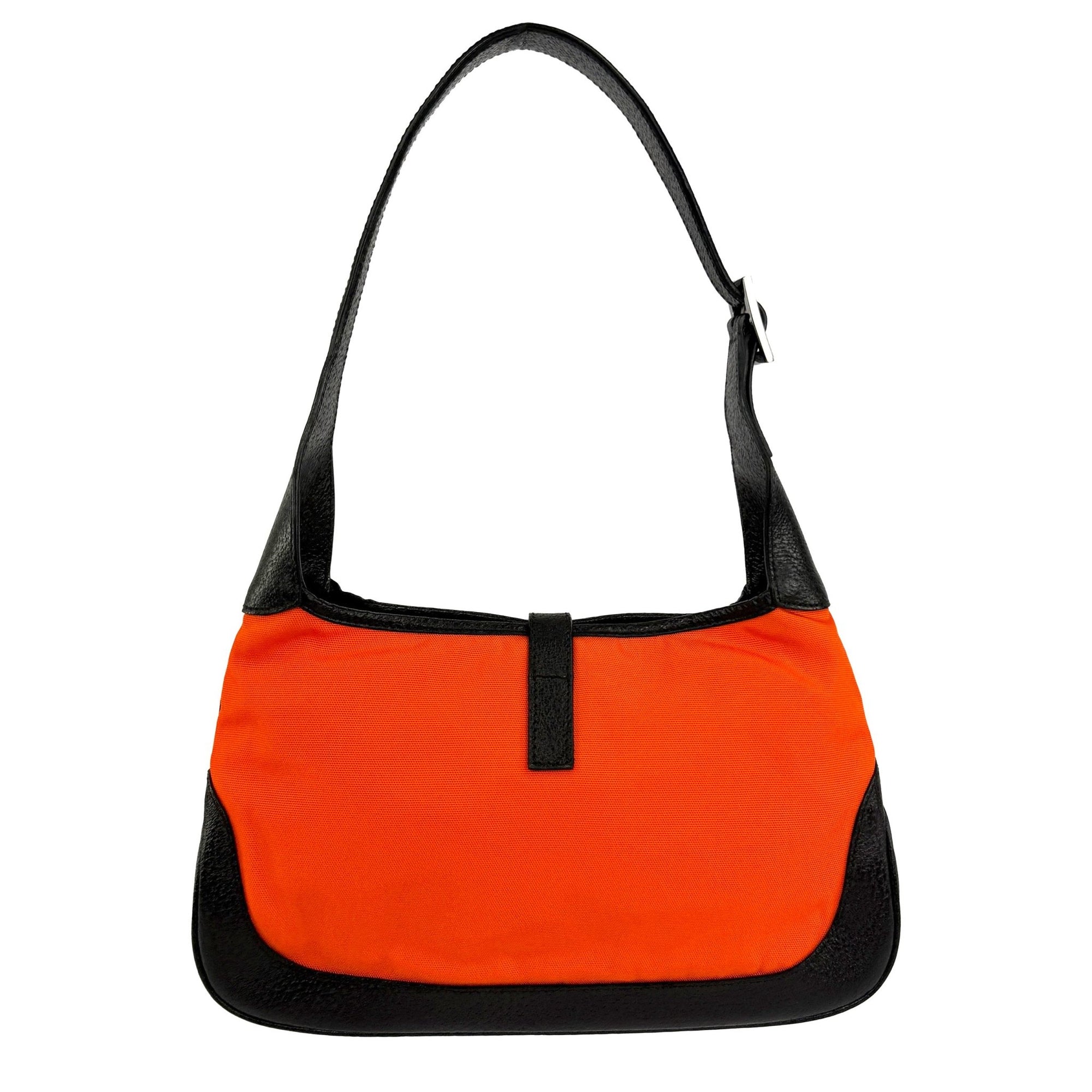S/S 1999 Gucci by Tom Ford Runway Neon Orange Small Jackie Shoulder Bag - RealList