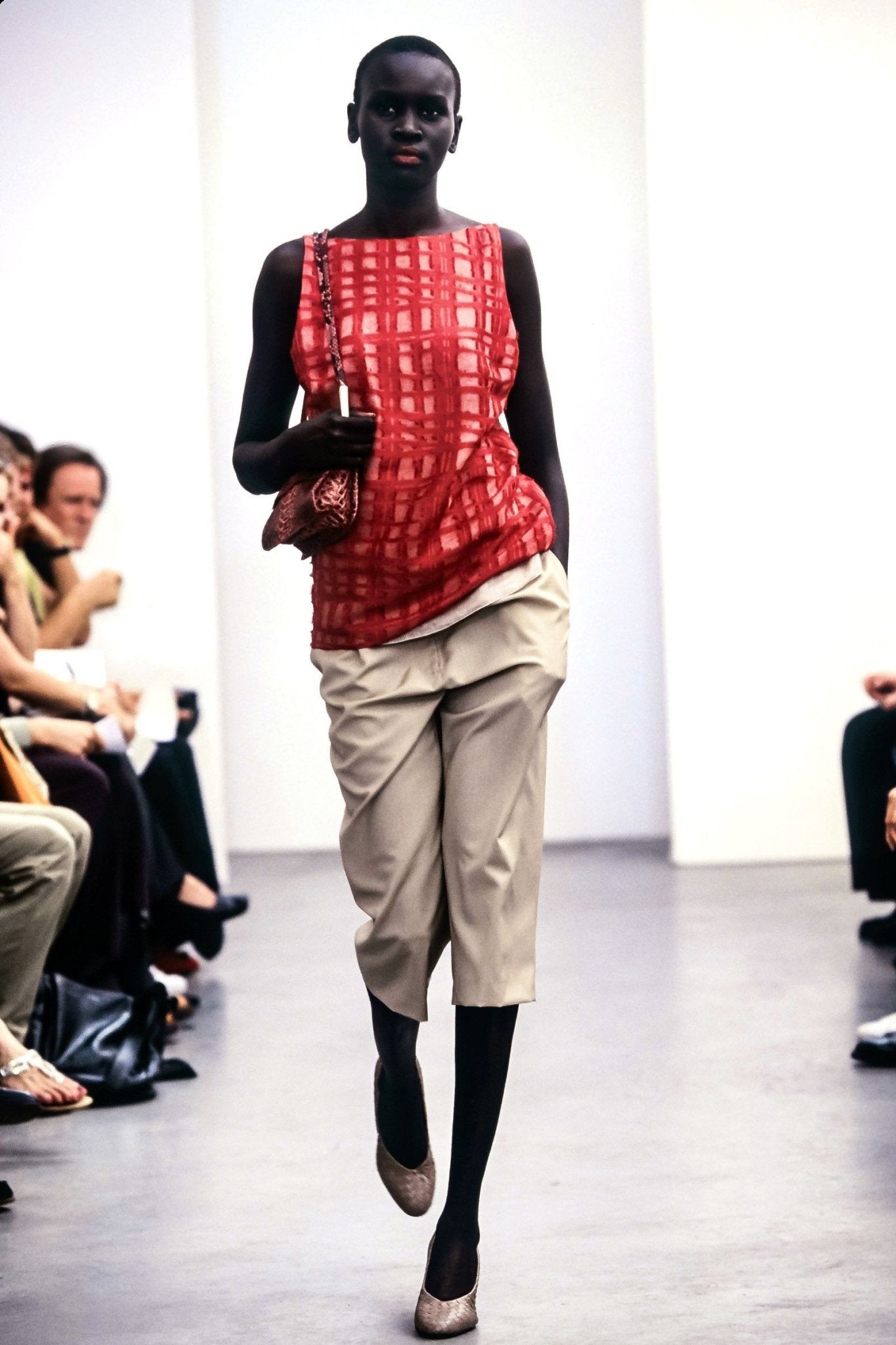 S/S 2000 Bottega Veneta Orange Genuine Ring Lizard Skin Shoulder Bag - RealList