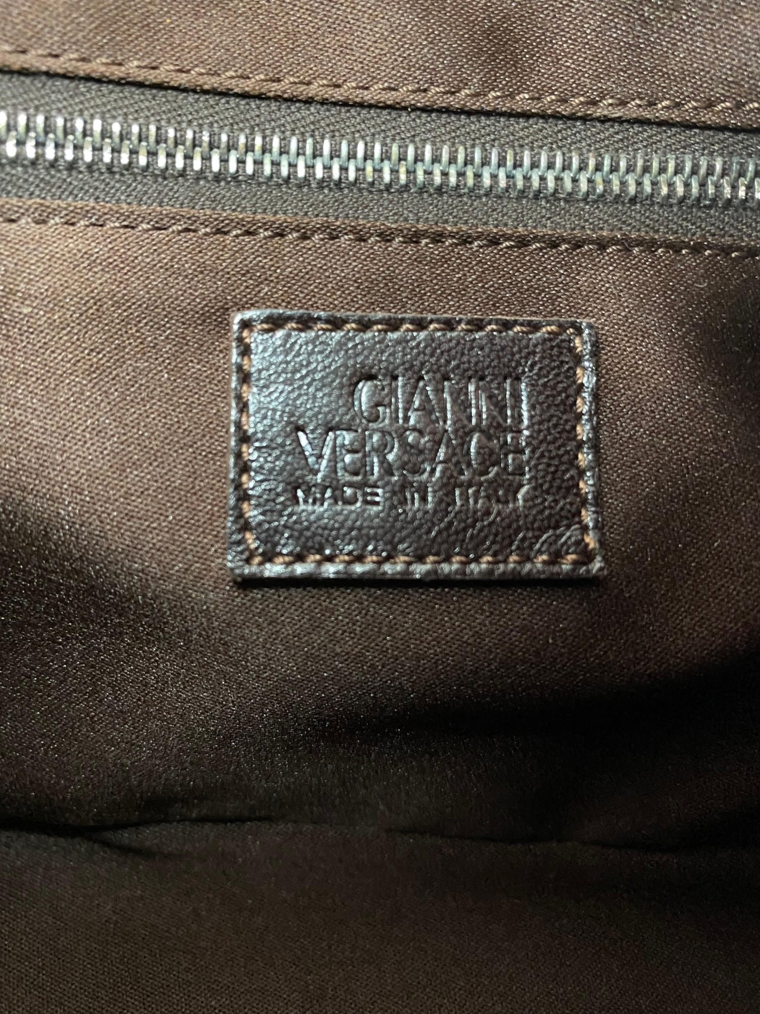 S/S 2000 Gianni Versace by Donatella Brown Velvet Rhinestone Shoulder Bag - RealList