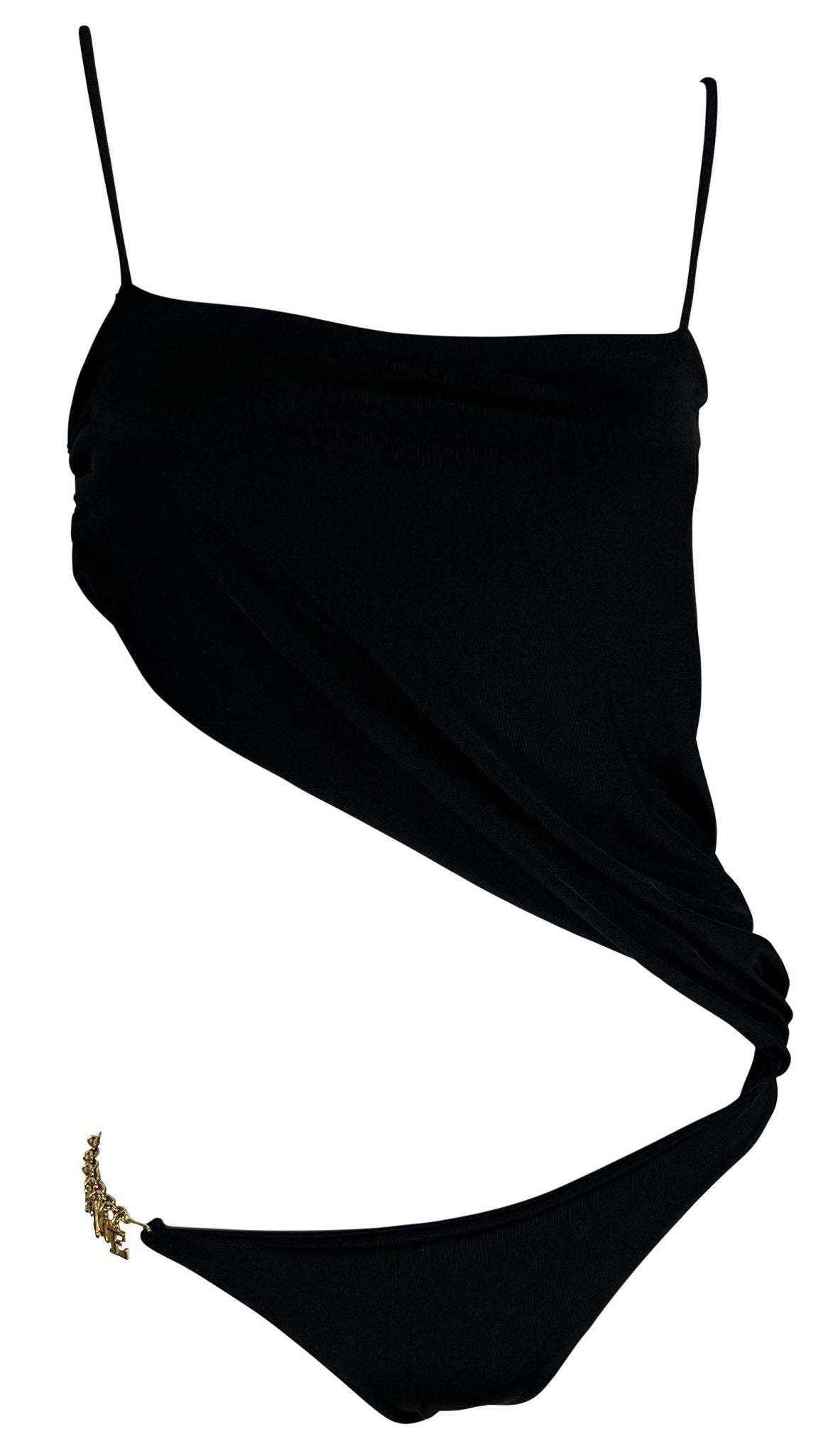 S/S 2000 Gianni Versace by Donatella Runway Ad Charm Logo One - Piece Swimsuit - RealList