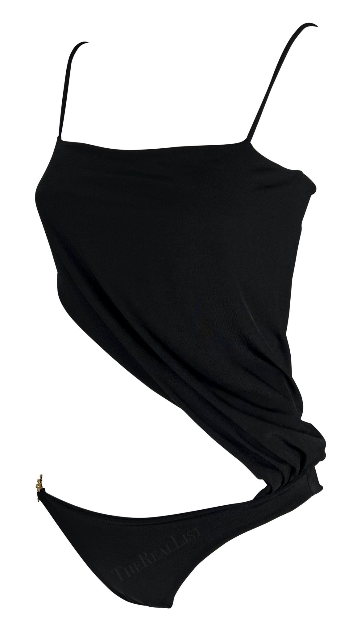 S/S 2000 Gianni Versace by Donatella Runway Ad Charm Logo One - Piece Swimsuit - RealList