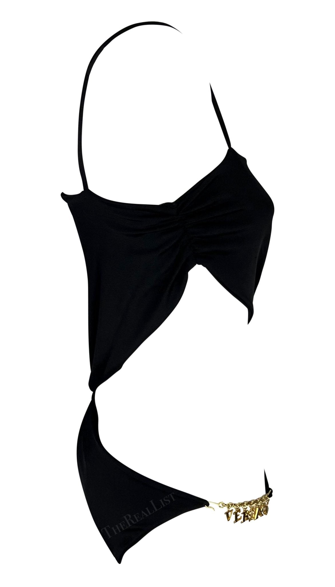 S/S 2000 Gianni Versace by Donatella Runway Ad Charm Logo One - Piece Swimsuit - RealList