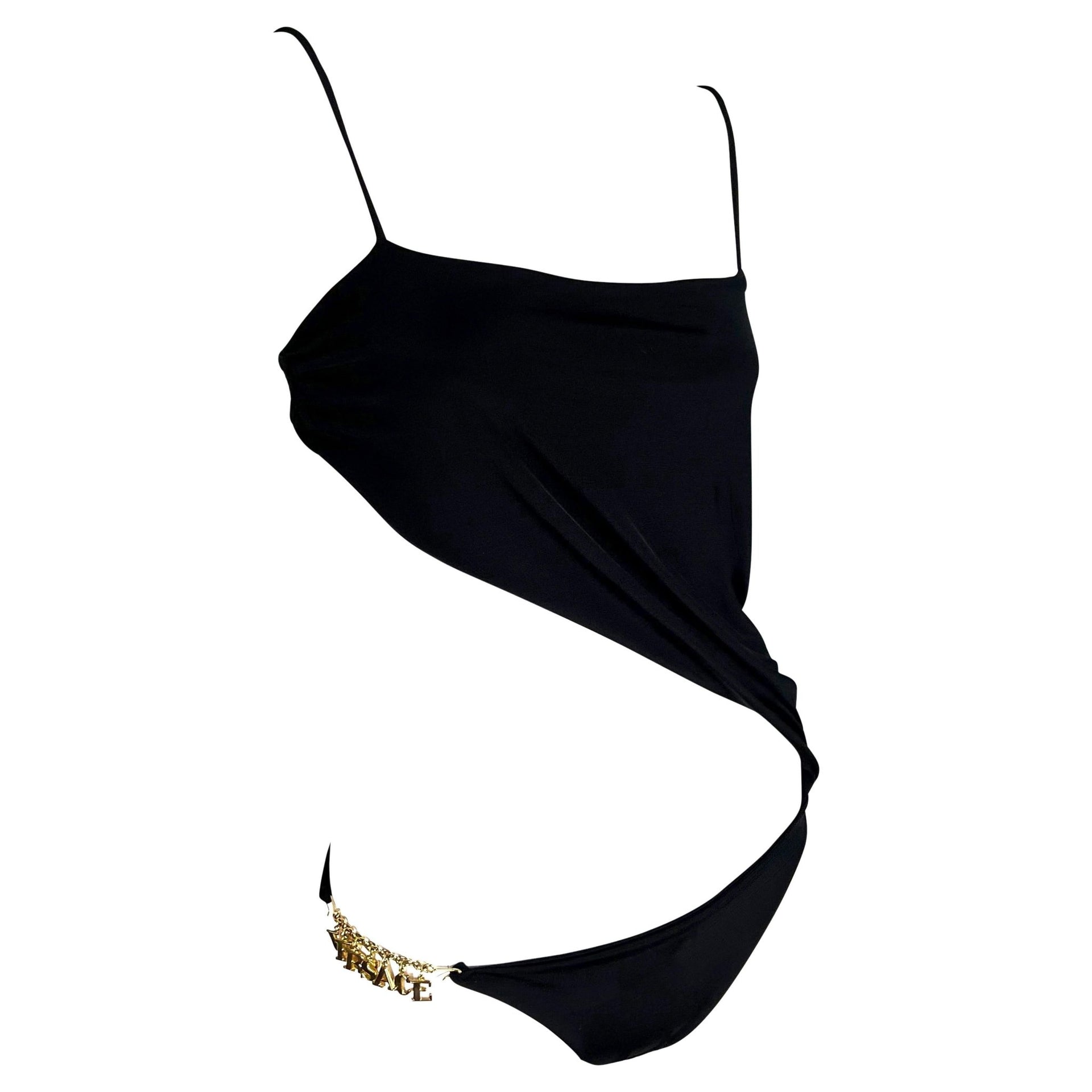 S/S 2000 Gianni Versace by Donatella Runway Ad Charm Logo One - Piece Swimsuit - RealList