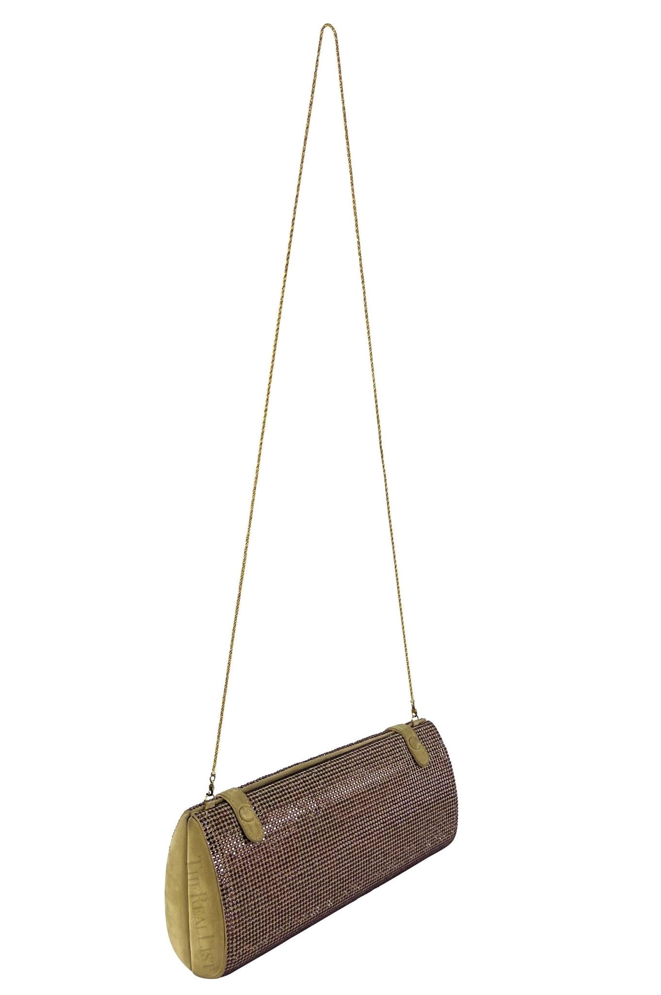 S/S 2000 Gianni Versace by Donatella Runway Purple Rhinestone Convertible Clutch - RealList