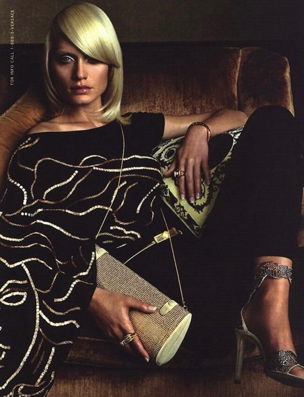 S/S 2000 Gianni Versace by Donatella Versace Crystal Pump Size 39 - RealList