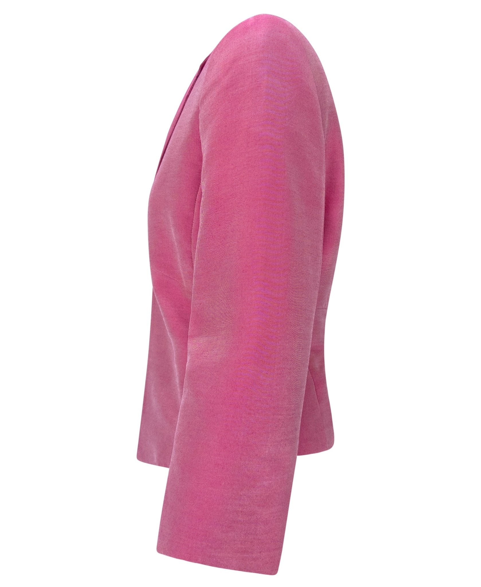 S/S 2000 Giorgio Armani Ad Campaign Iridescent Pink Cropped Blazer Jacket - RealList